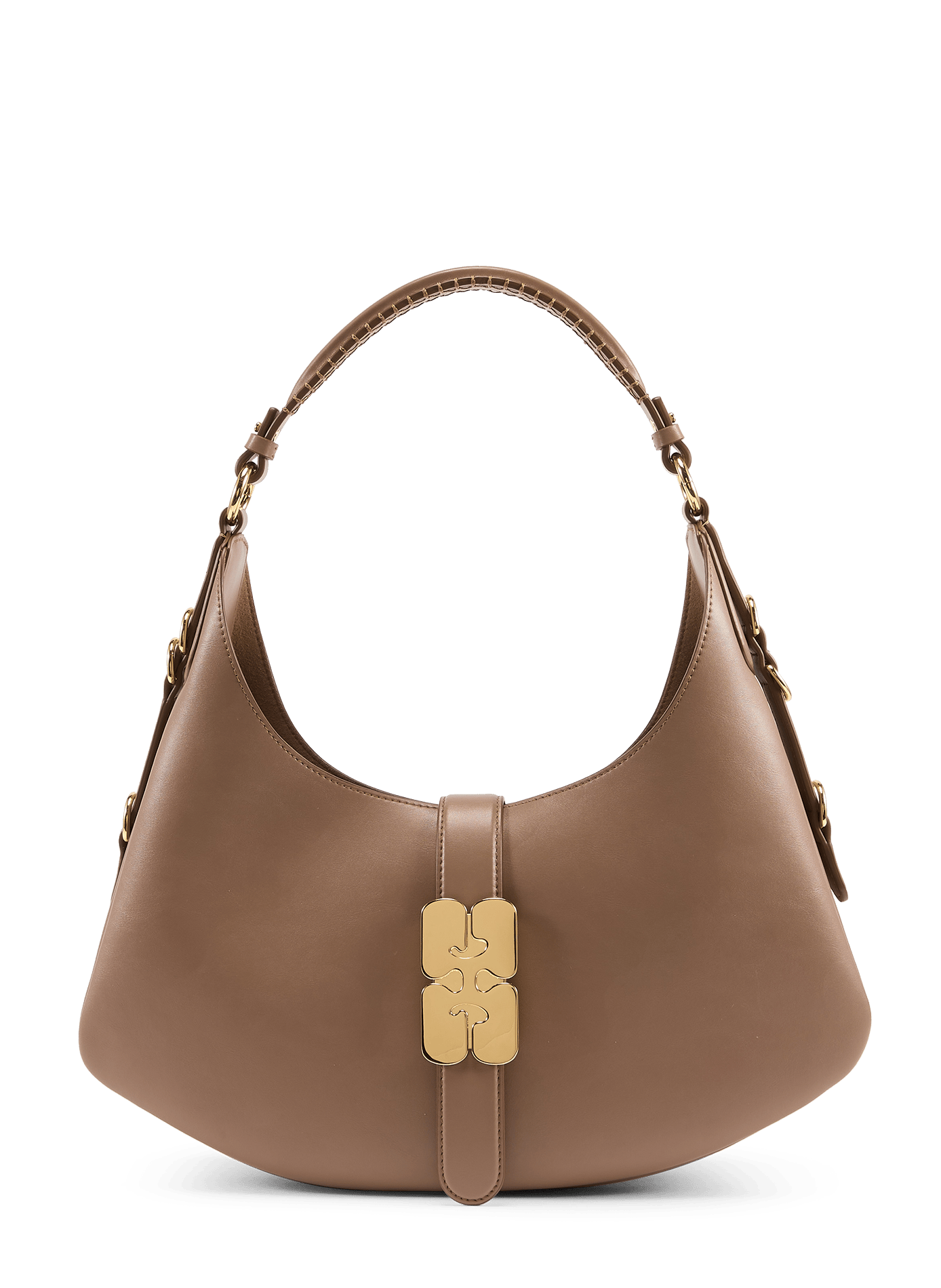 Sac à main Kat small  GANNI Marron