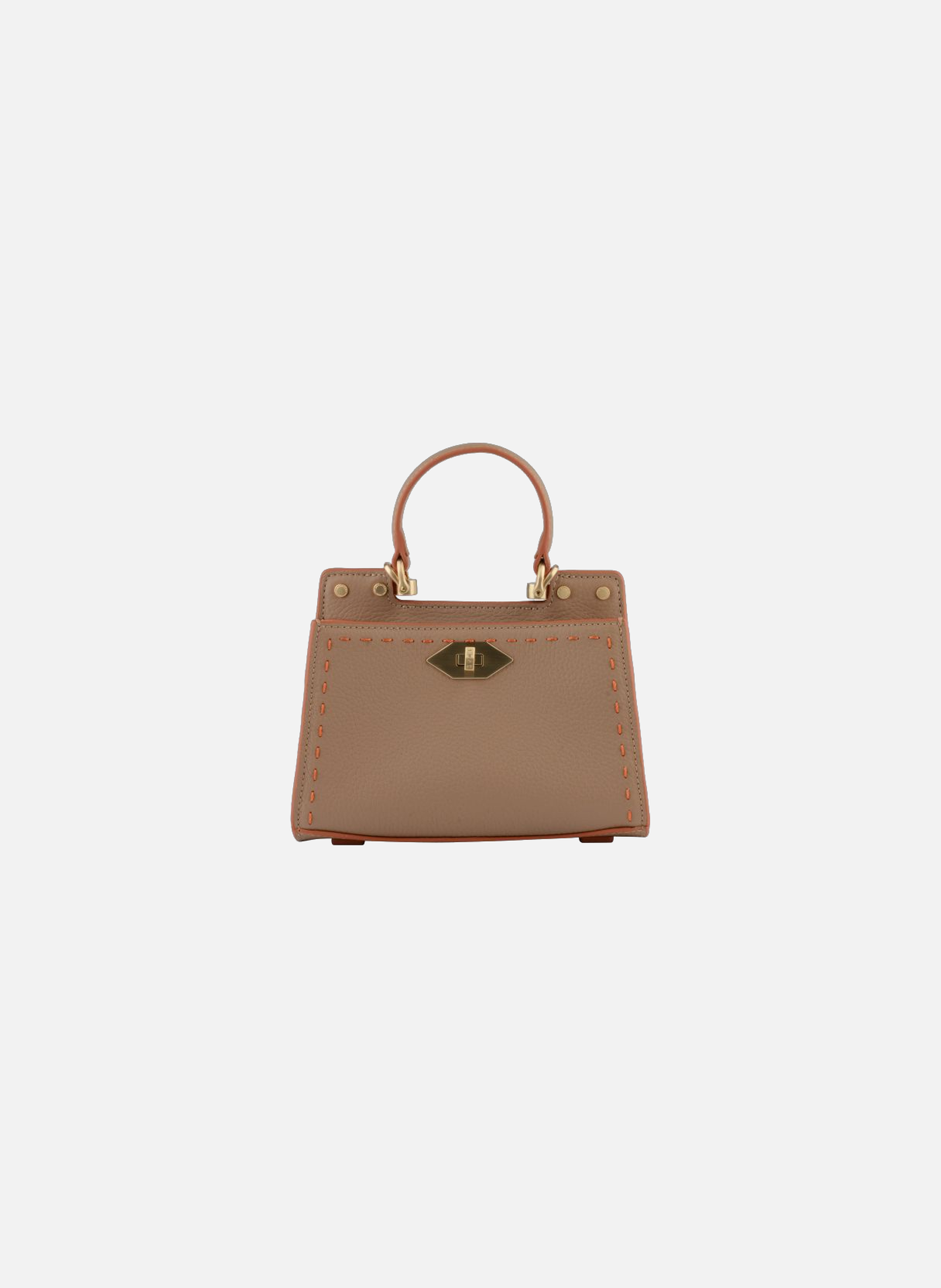 Trianon | sac à main micro en cuir de vachette POURCHET Orange