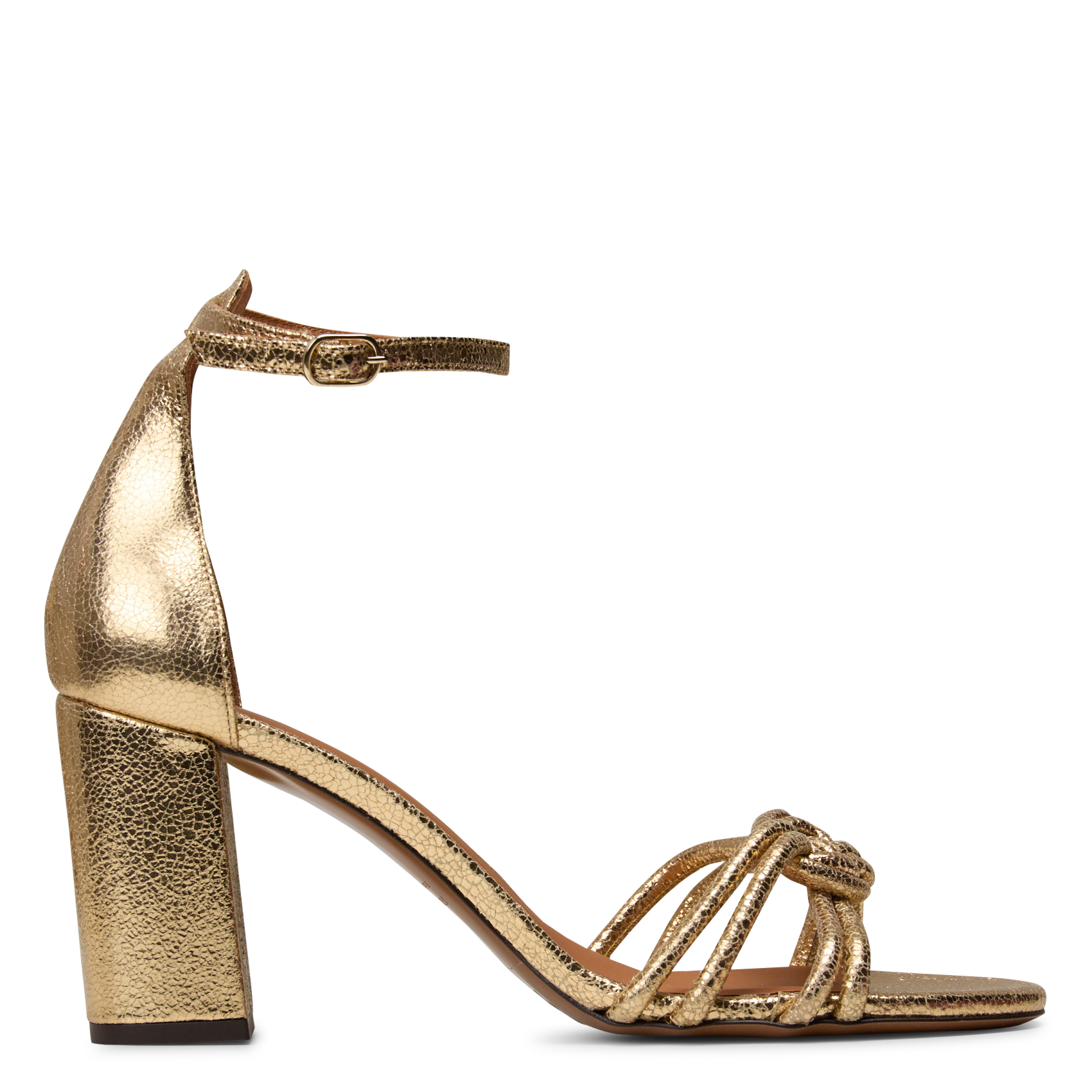 Sandales à talons en cuir n°191 RIVECOUR Doré