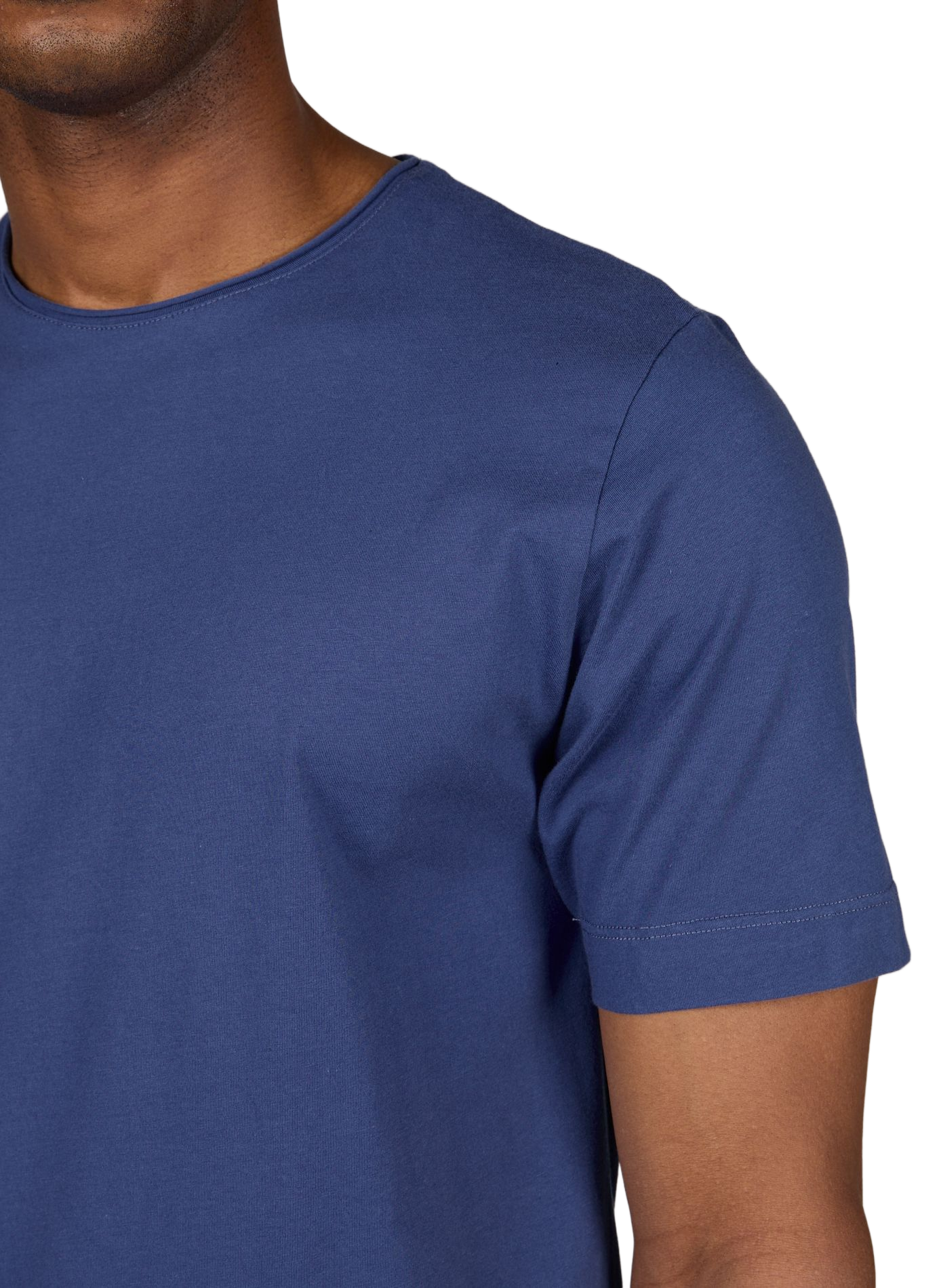 T-shirt uni en coton LAFAURIE Bleu