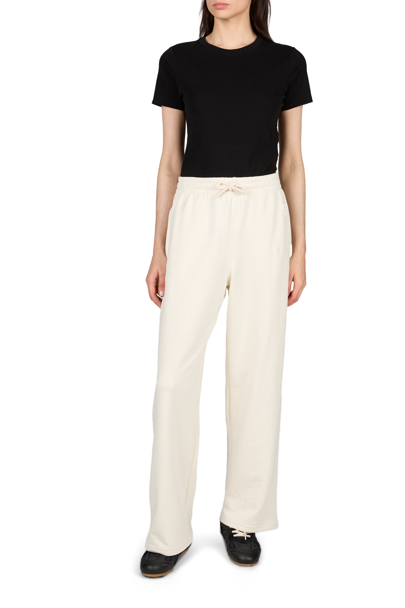 Pantalon de survêtement droit en coton mélangé GERTRUDE ET GASTON Beige