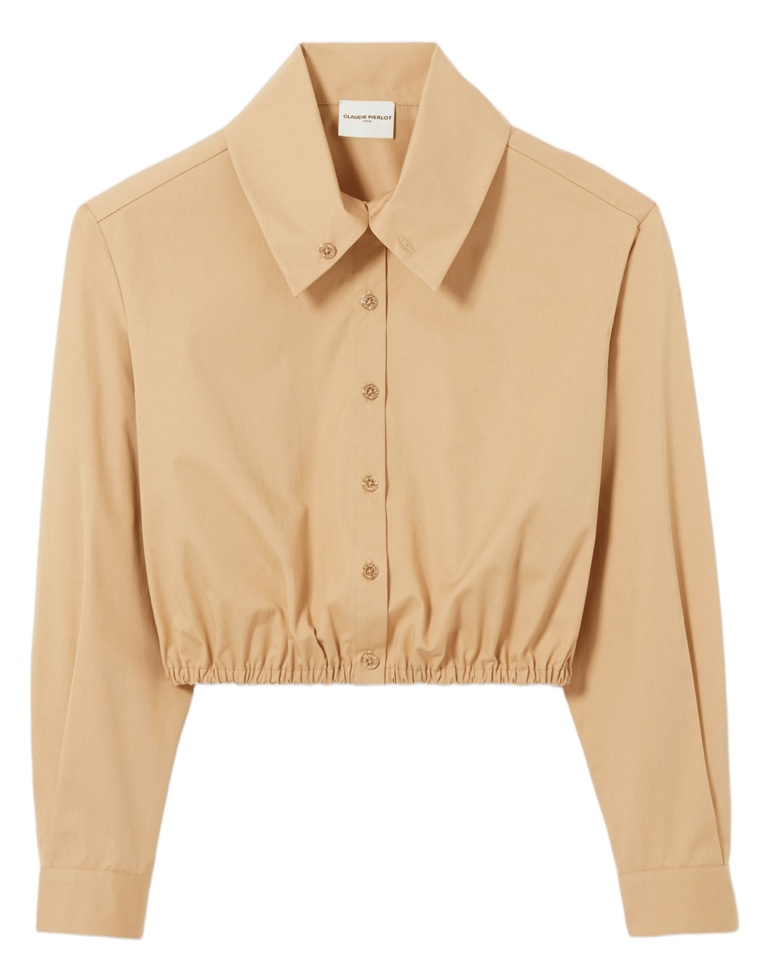 Chemise ajustée en coton CLAUDIE PIERLOT Beige
