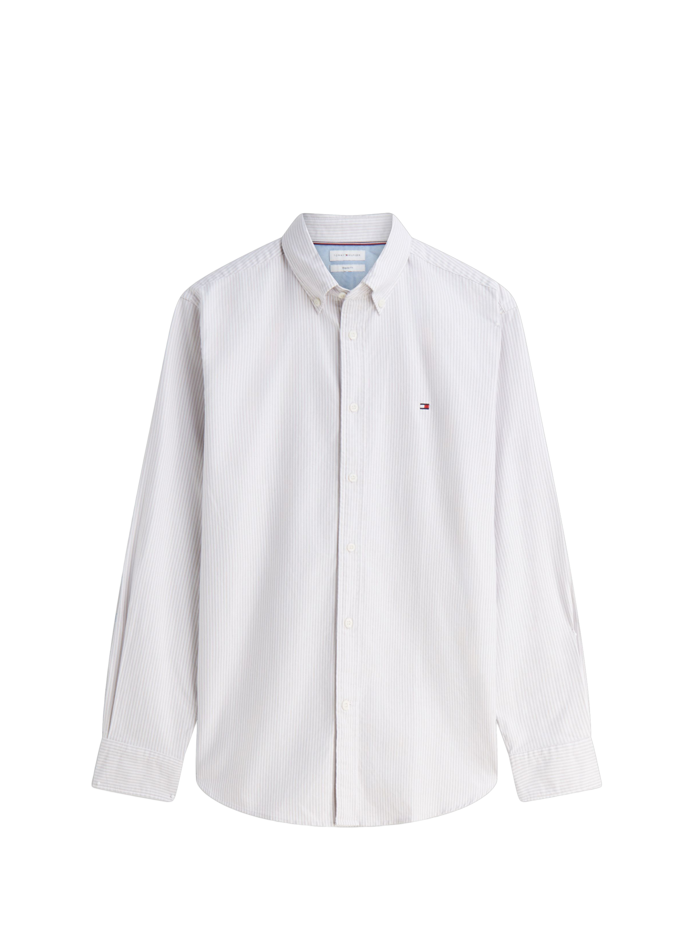 Striped cotton shirt   Safari canvas    white