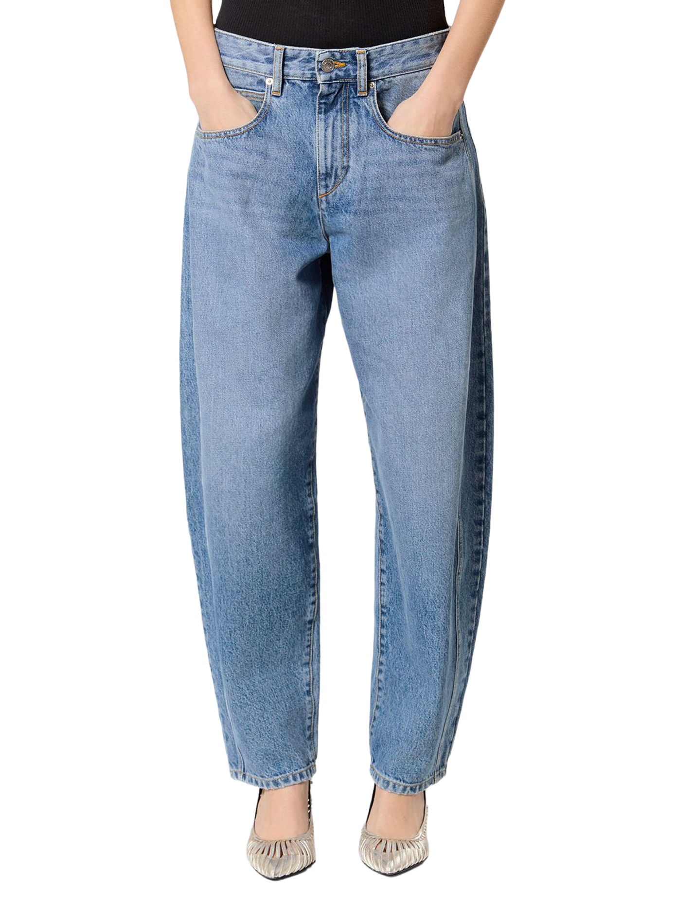 Barrel Oriane washed denim pants | Blue ISABEL MARANT Women