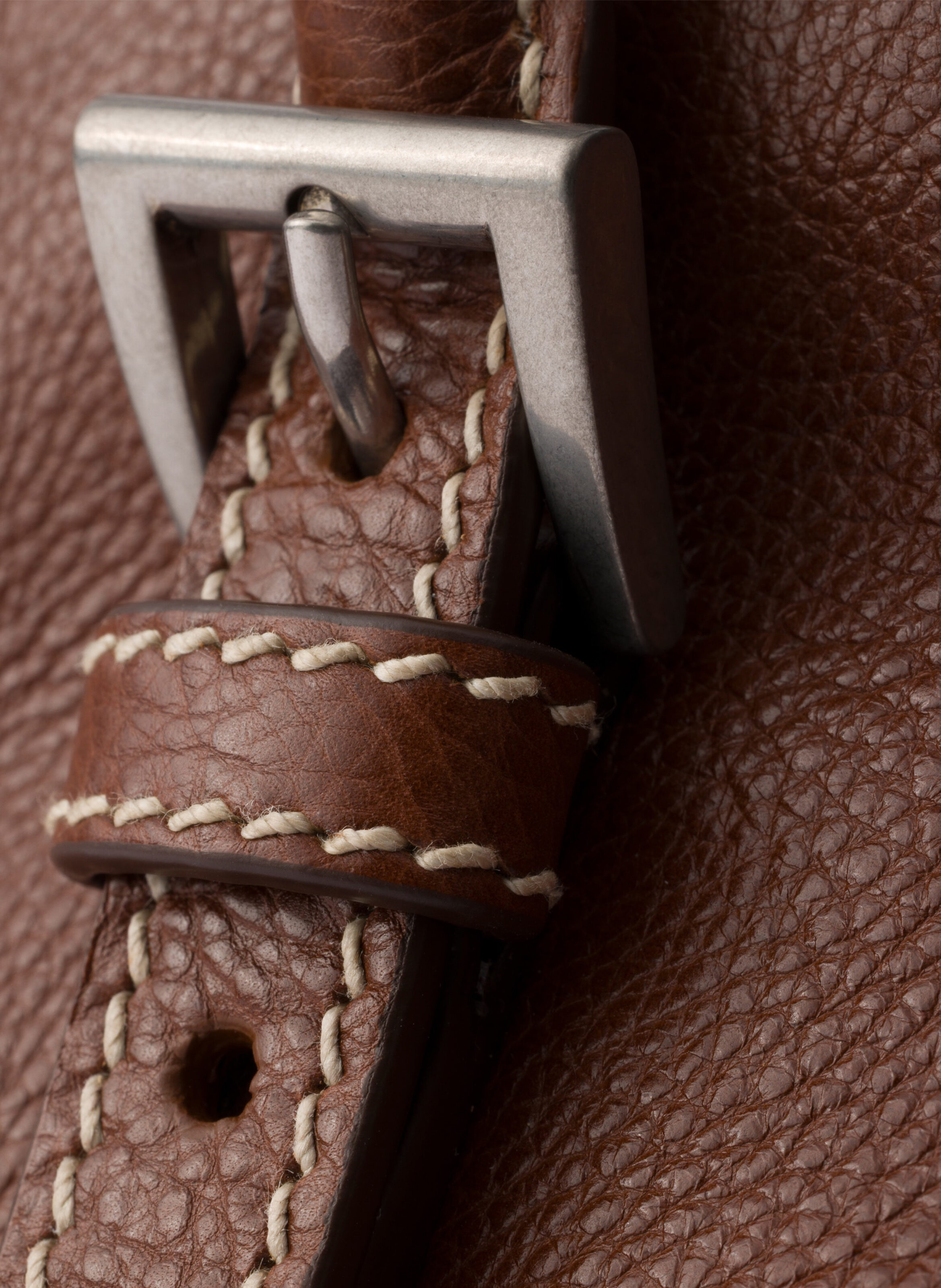 Cabas prada bonnie en cuir vieilli de taille moyen PRADA Marron