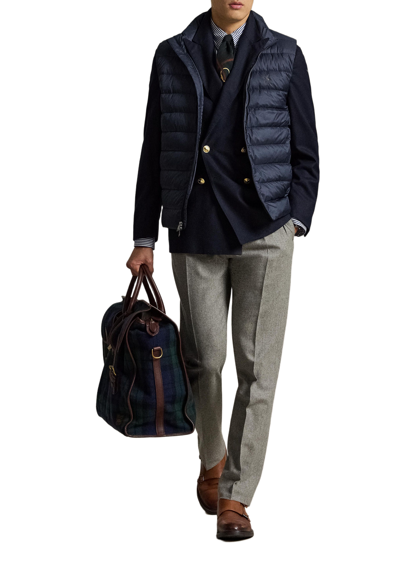 Sleeveless puffer jacket with high collar POLO RALPH LAUREN Blue