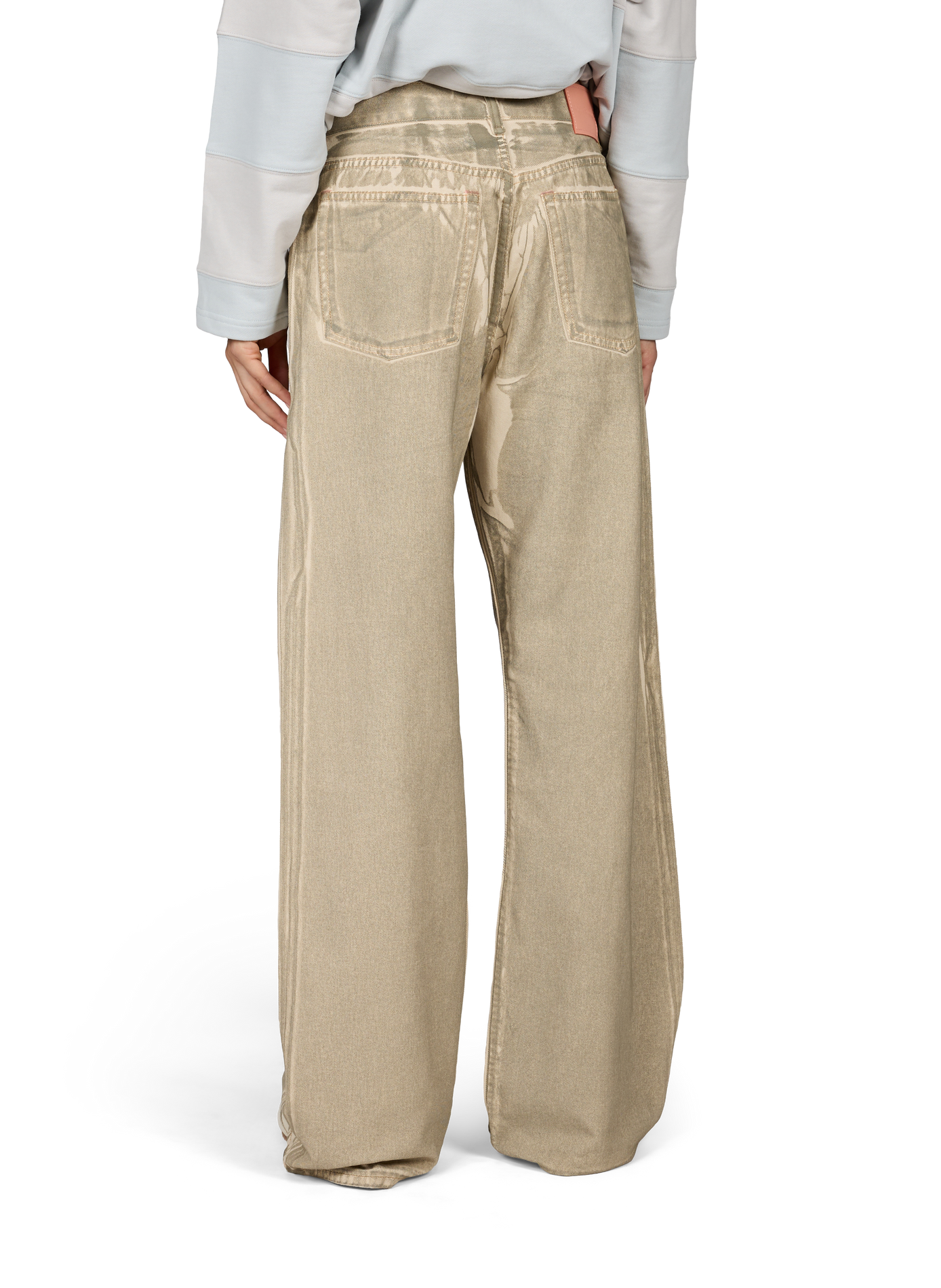 Weite Jeans aus gewaschener Baumwolle ACNE STUDIOS Beige