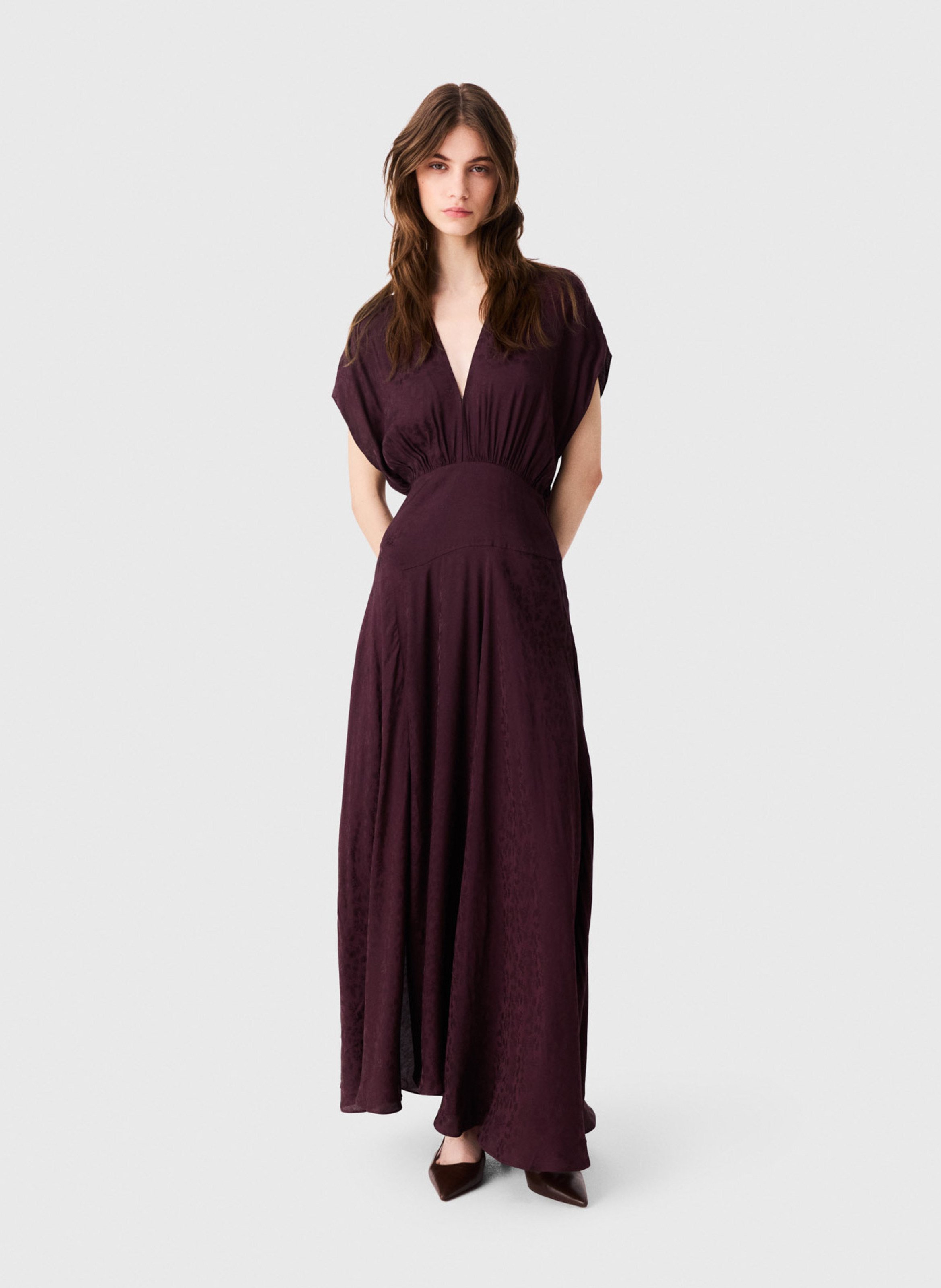 Robe longue évasée MAJE Rouge