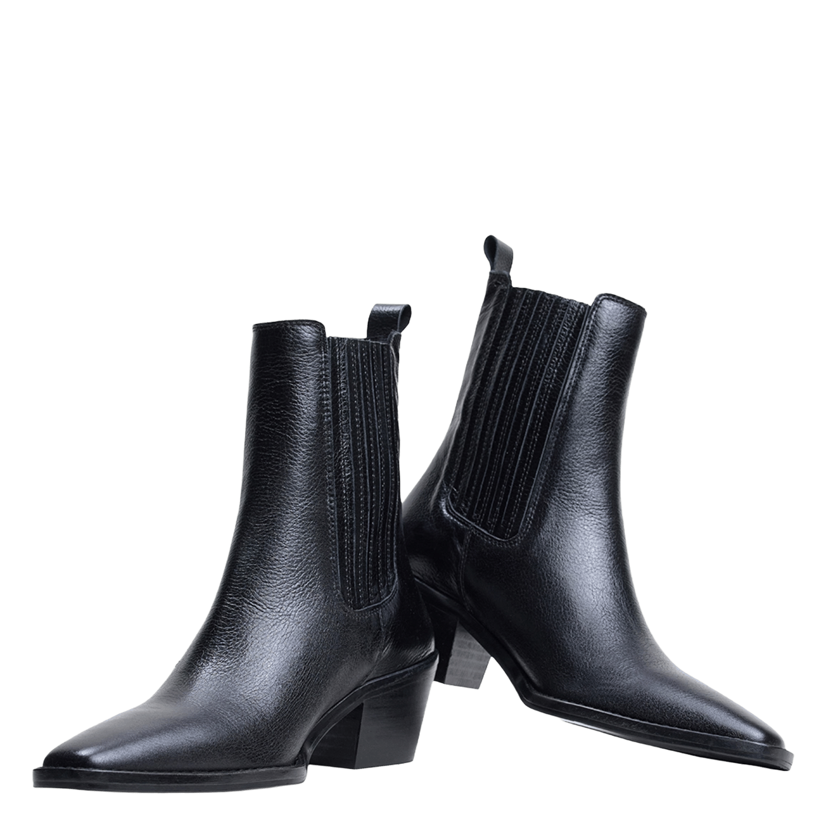Bottines en cuir birman JONAK Noir