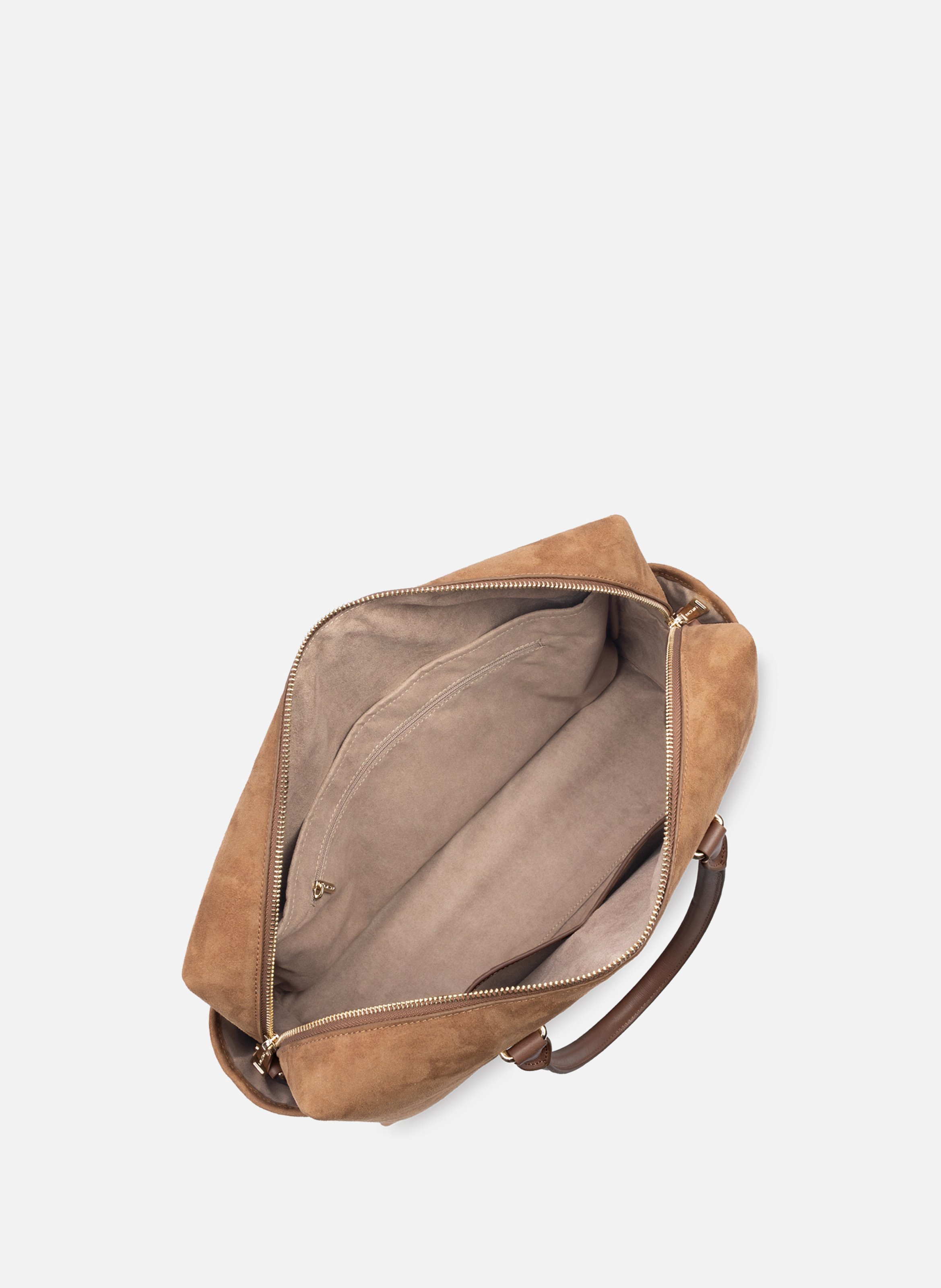 Handtas - suède kubus LANCASTER Bruin