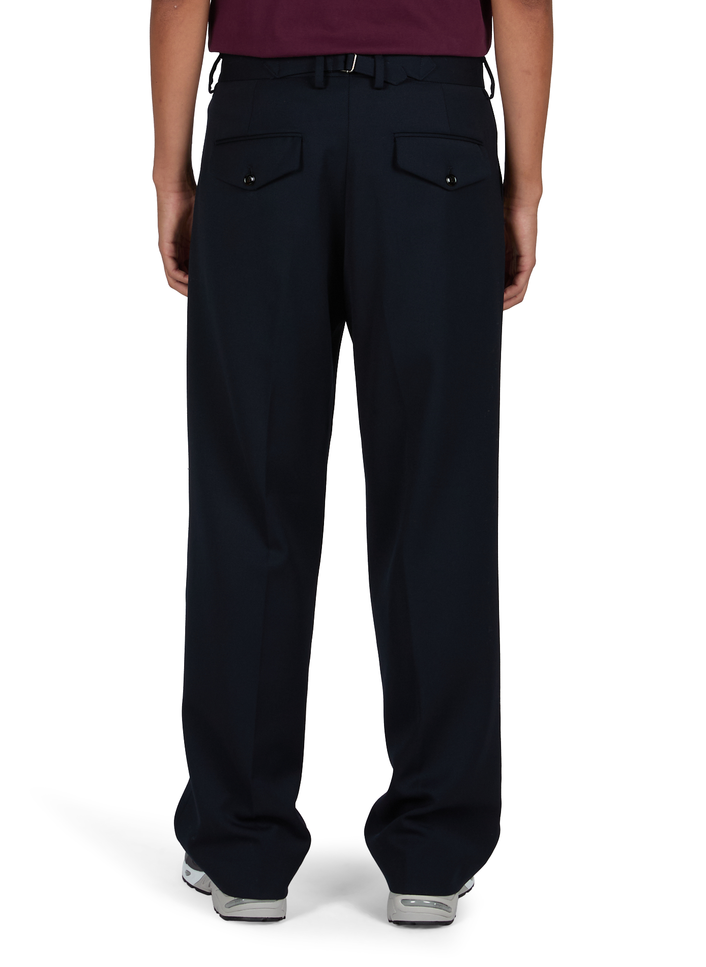 Straight-cut wool-blend trousers NN.07 Blue