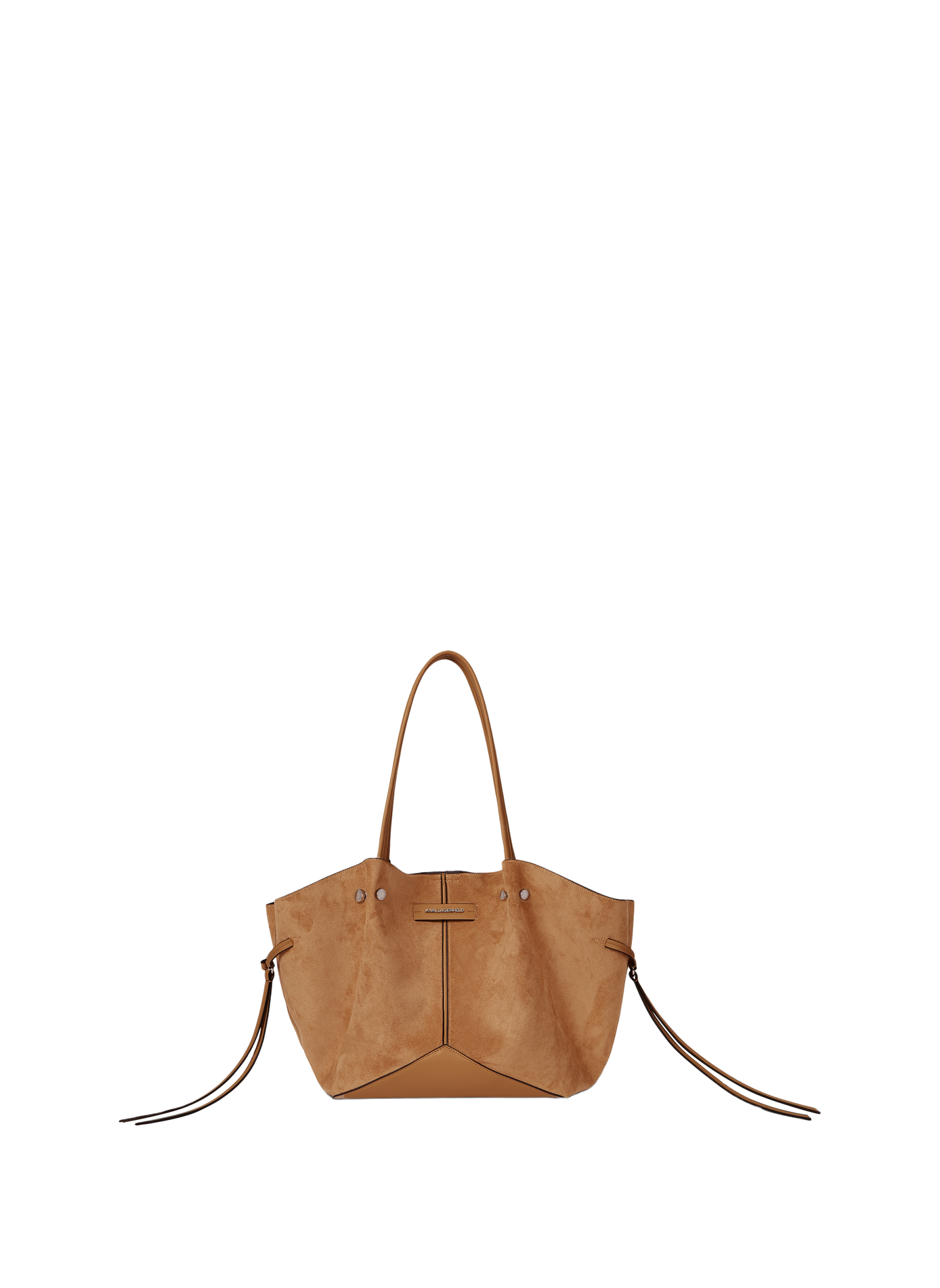 Tas K/Pierced suède-effect KARL LAGERFELD Bruin