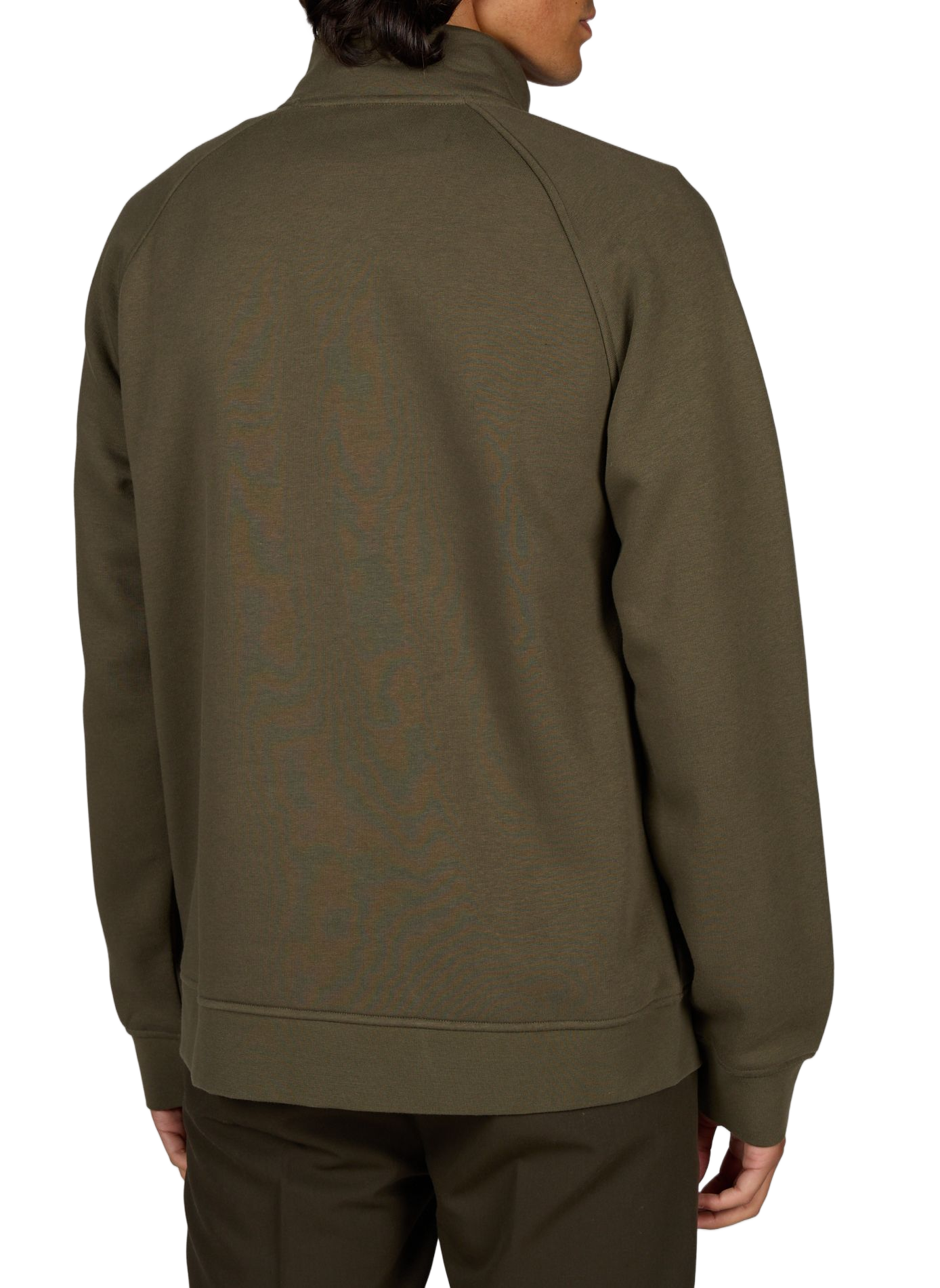 Straight sweatshirt with high neck in blended cotton FAGUO Green