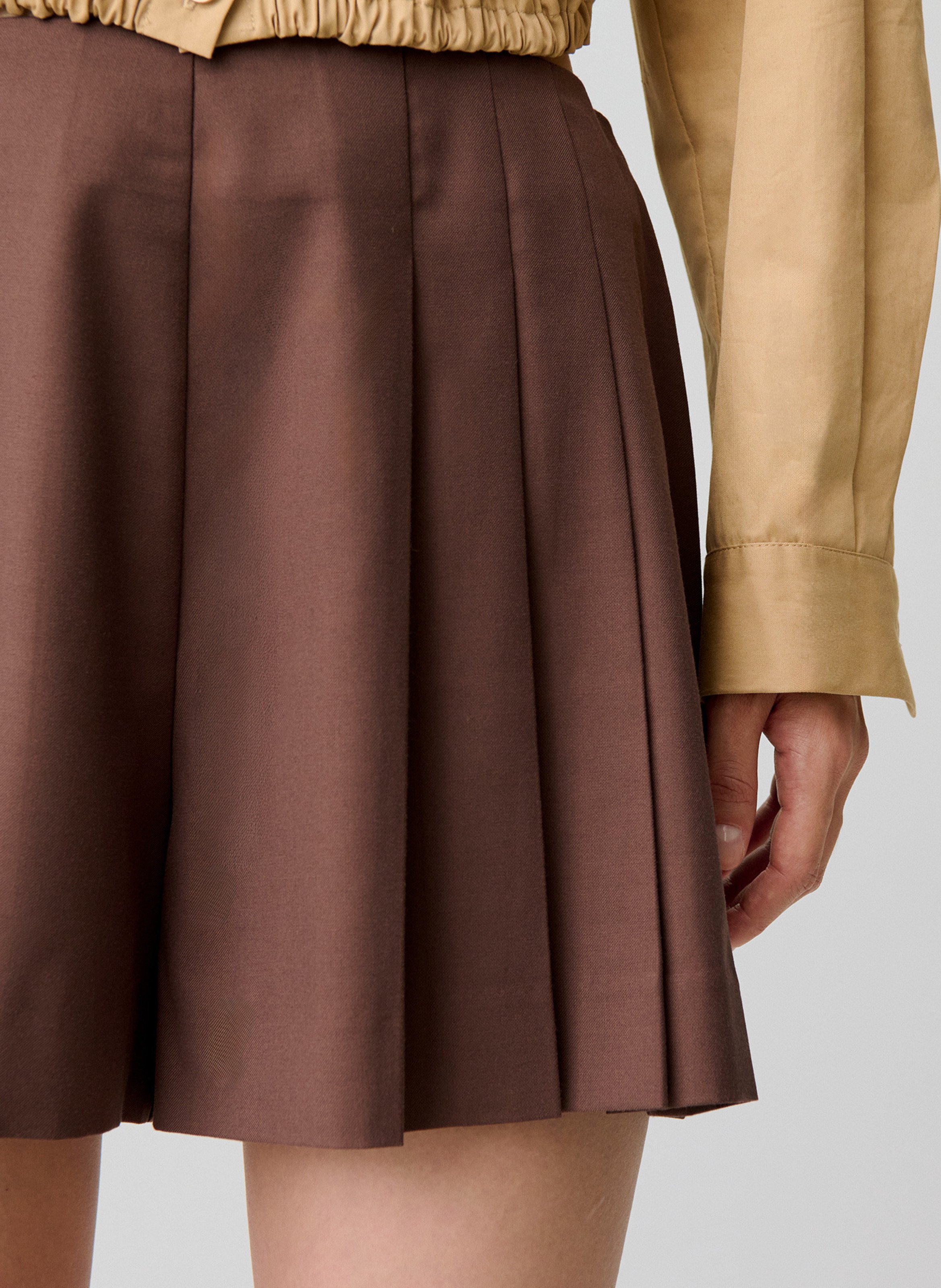 Short large plissé CLAUDIE PIERLOT Marron