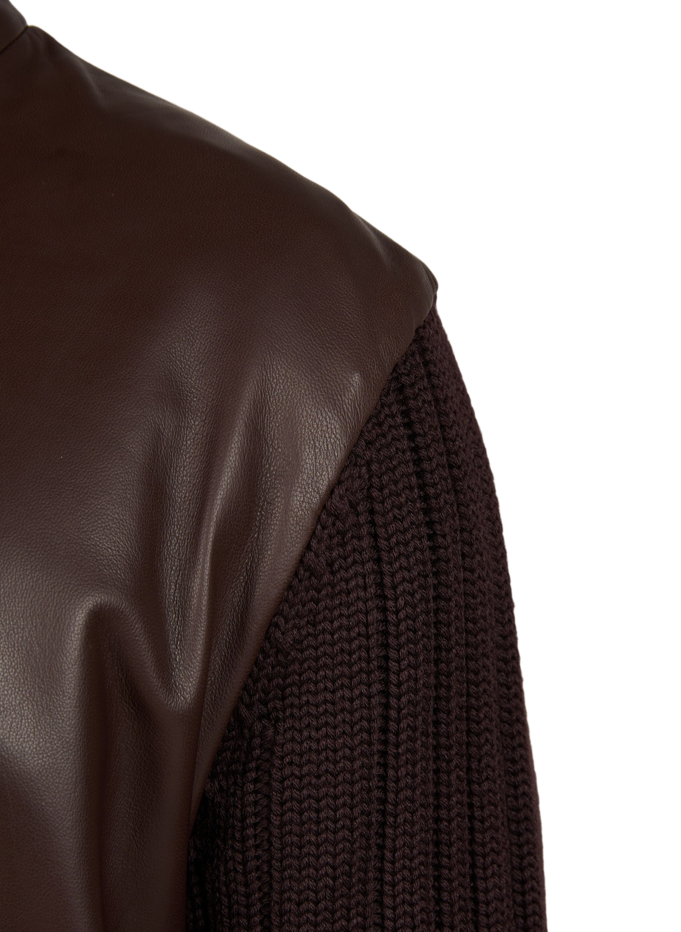 Jacke mit Stehkragen aus Schafleder EMPORIO ARMANI Braun