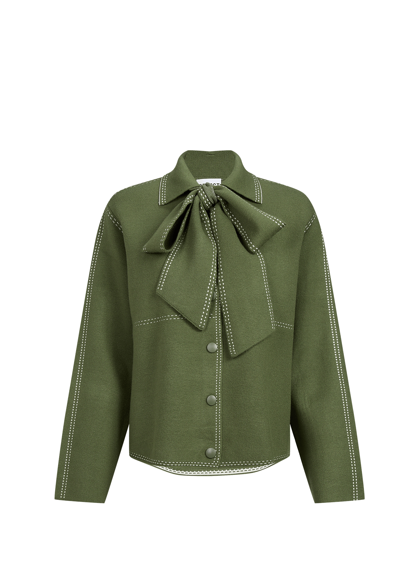 Gerade Bluse mit Lavallière-Kragen OBJECT Braun