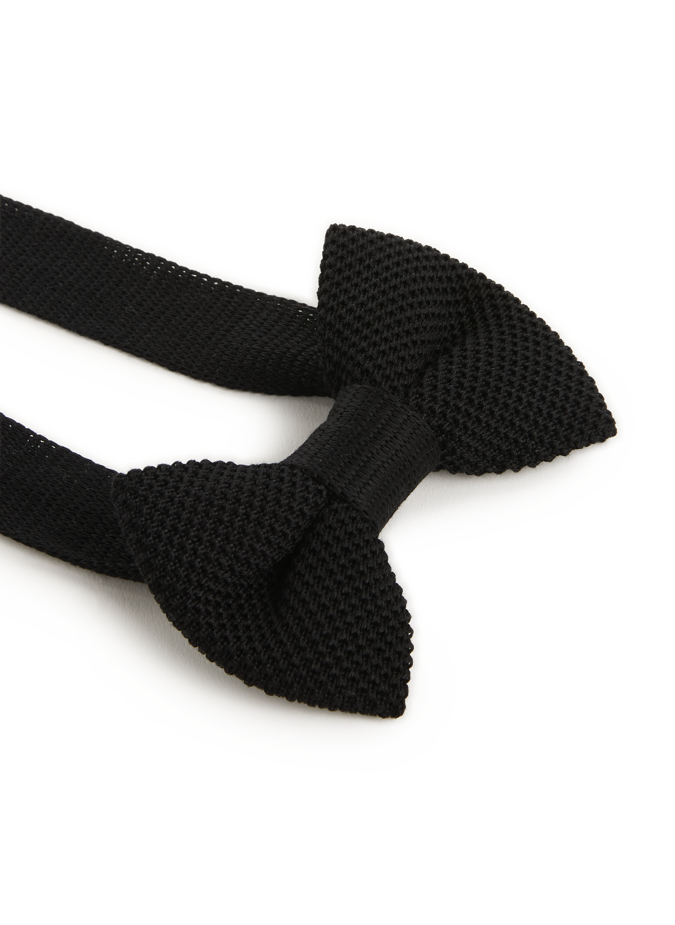 Noeud papillon en maille de coton AU PRINTEMPS PARIS Noir