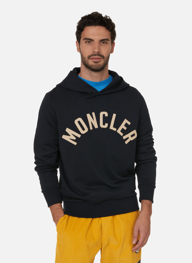 Cotton logo hoodie MONCLER