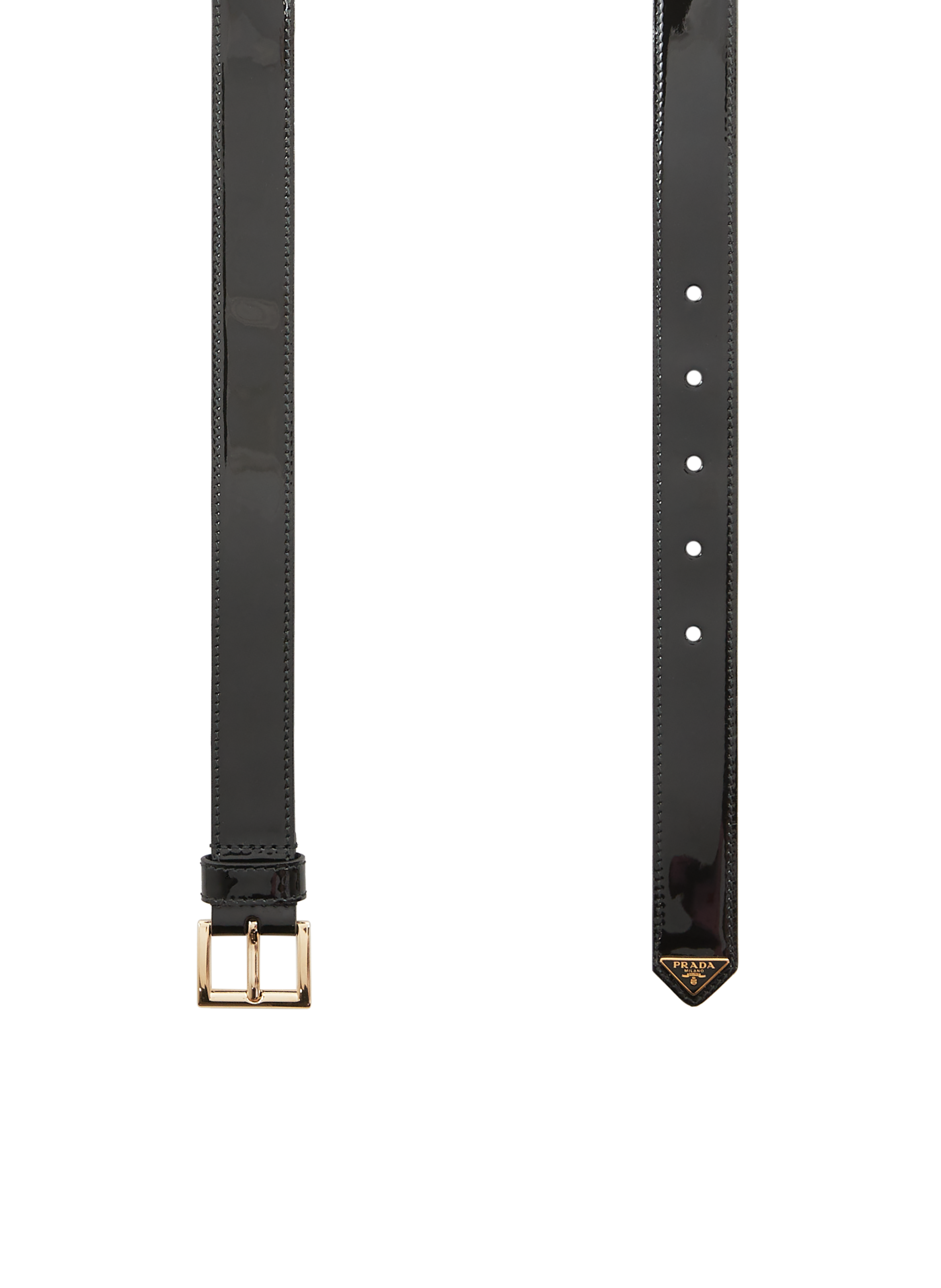 Patent leather belt PRADA Black