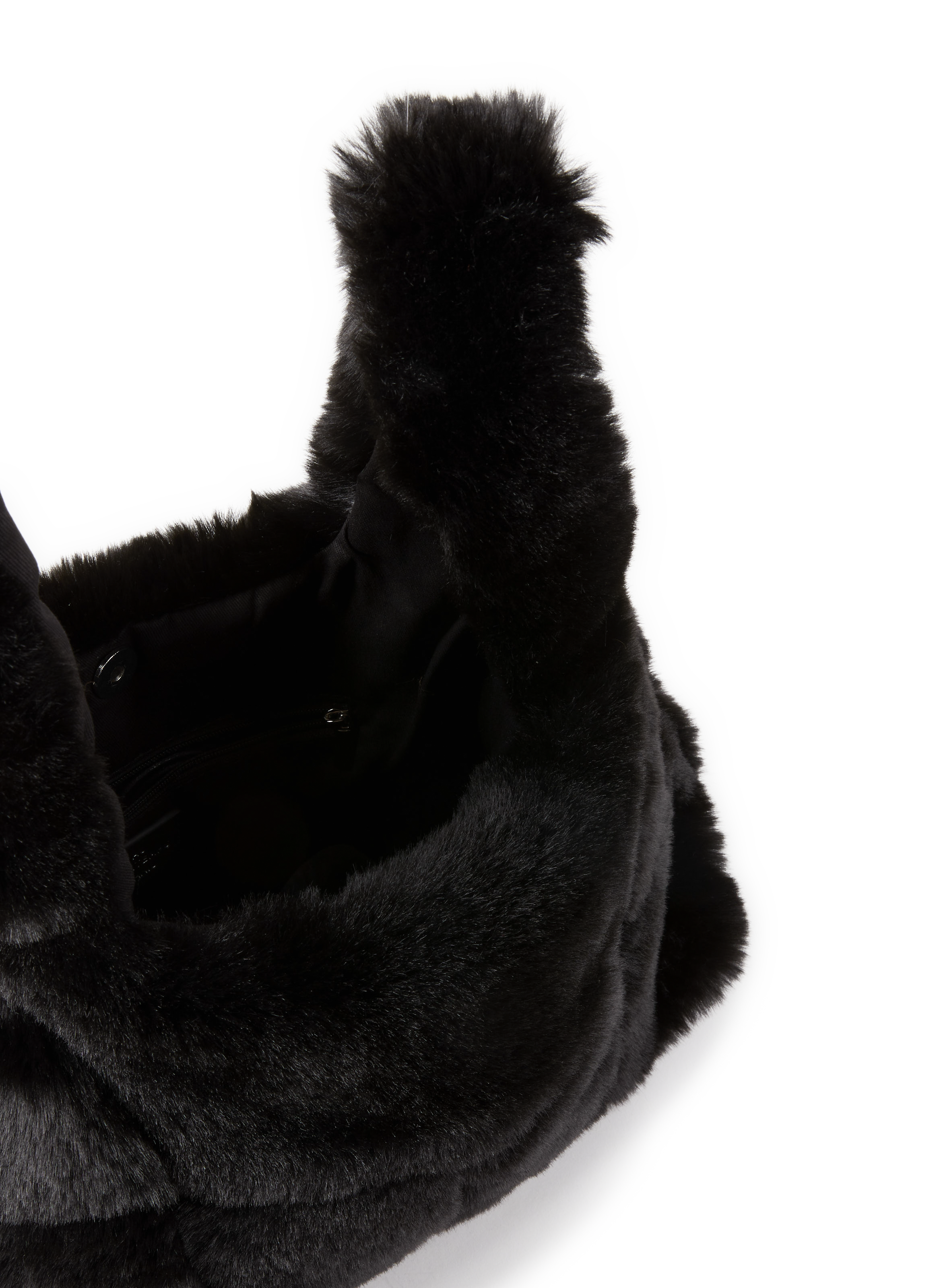 Fur handbag AU PRINTEMPS PARIS Black