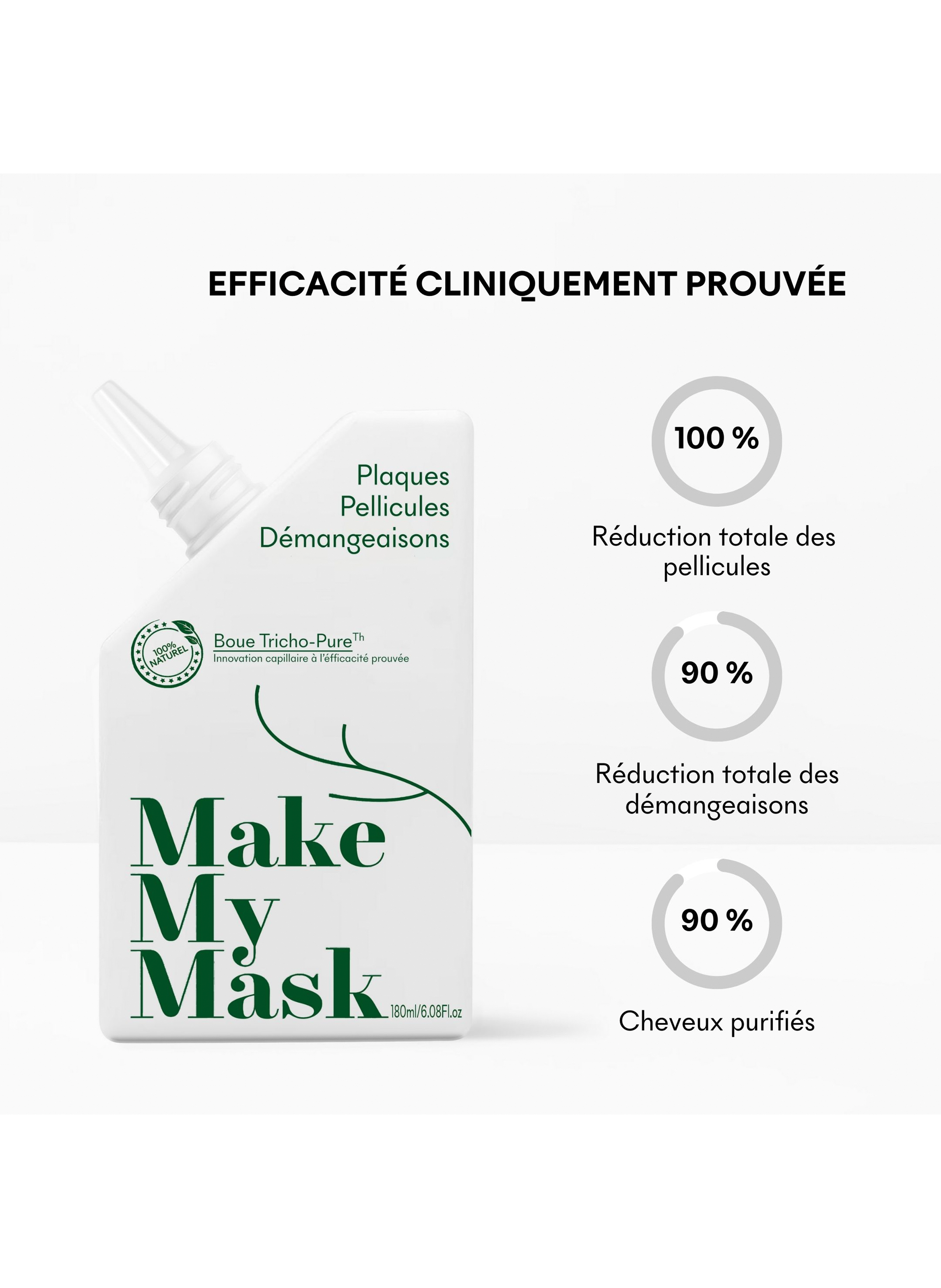 Tricho-Pure Mud - Anti-dandruff & itchiness MAKE MY MASK No color