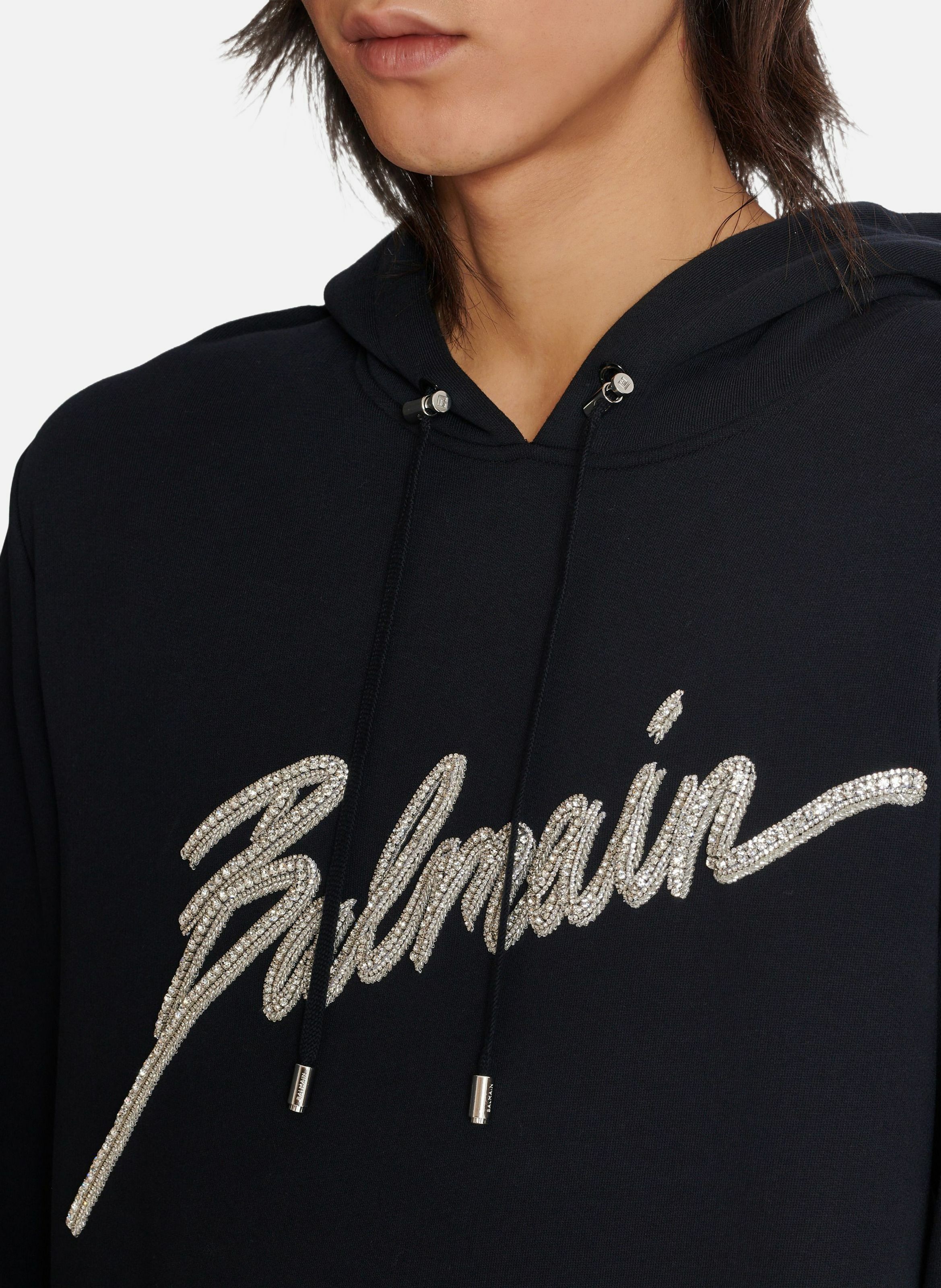 Hoodie brodé balmain lettre BALMAIN Noir
