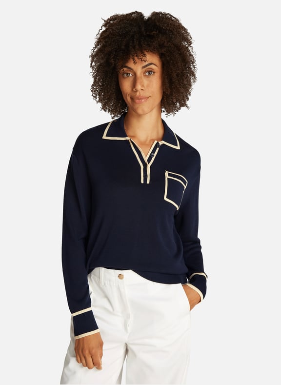 Pull col V Bleu by TOMMY HILFIGER TOMMY HILFIGER Pull col V Bleu