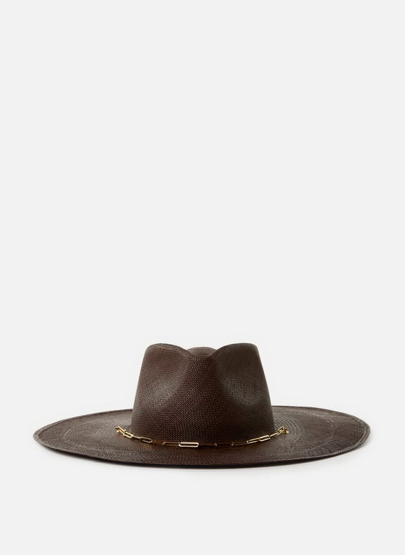 Straw hat with a chain VAN PALMA Straw hat with a chain VAN PALMA