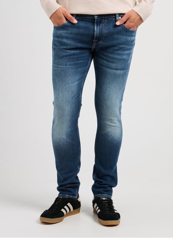 Jean skinny taille basse en coton Bleu by GUESS GUESS Jean skinny taille basse en coton Bleu