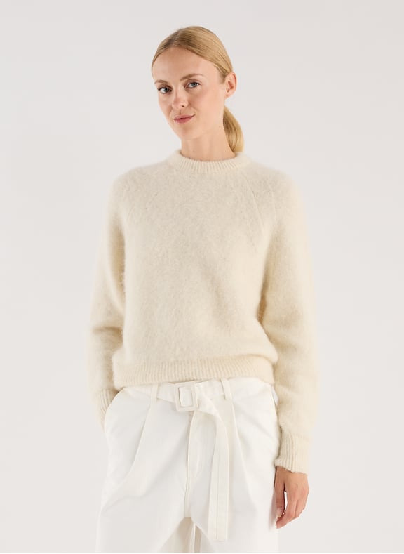 Mixed wool sweatshirt Beige by SAISON 1865 SAISON 1865 Mixed wool sweatshirt Beige