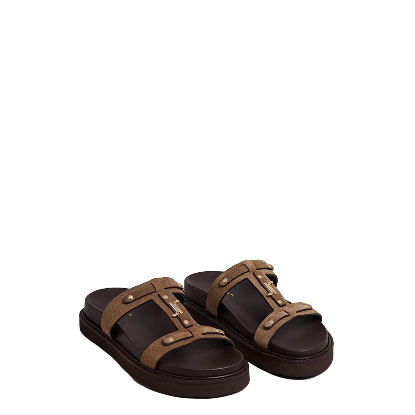 Sandales à plateformes en cuir luana JONAK Marron