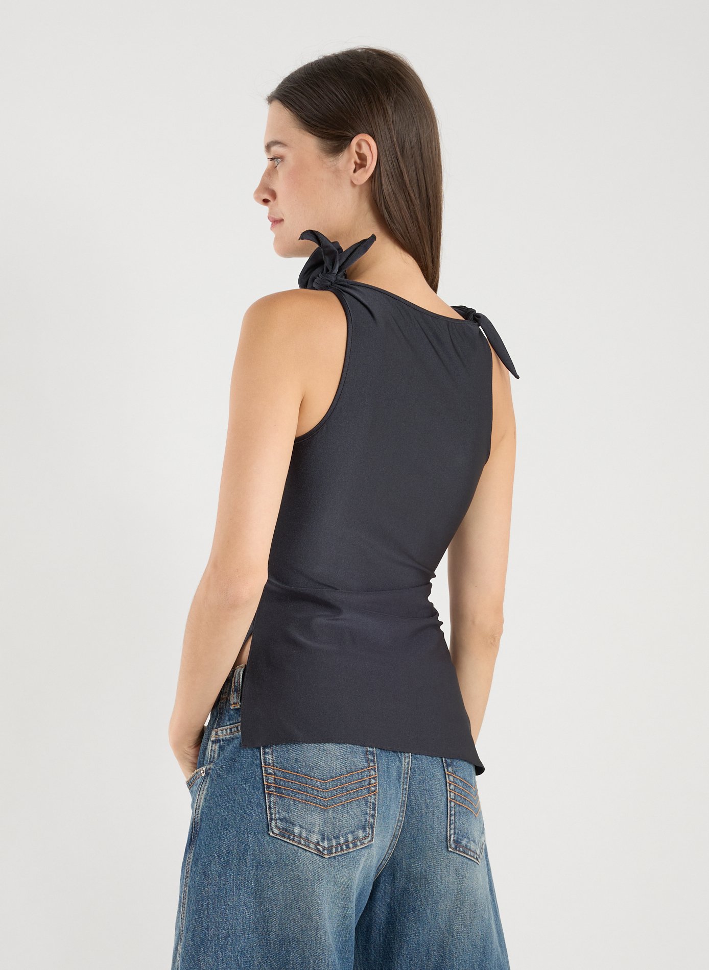 Sleeveless floral top COPERNI Black