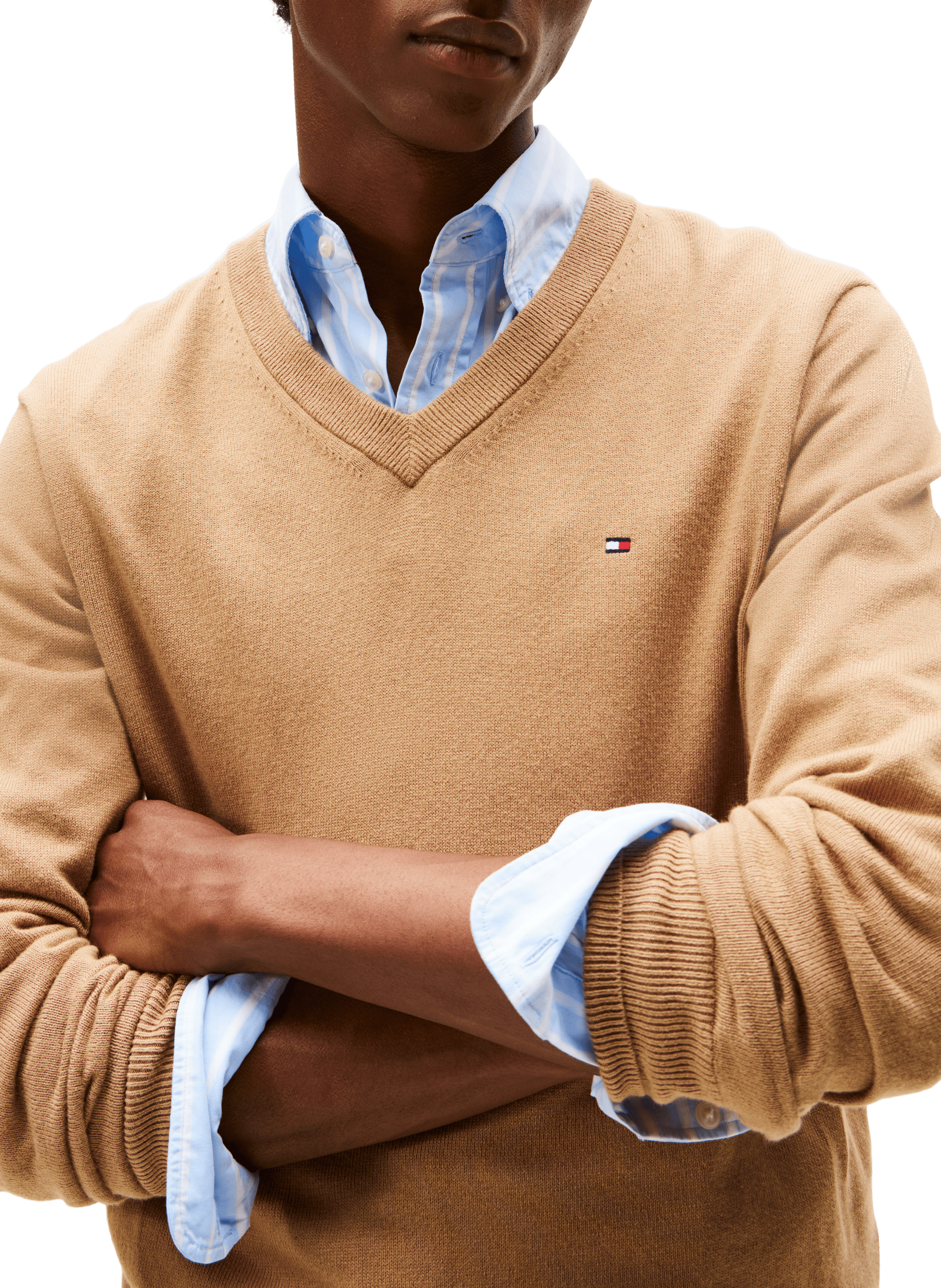 Cotton and cashmere jumper TOMMY HILFIGER Brown