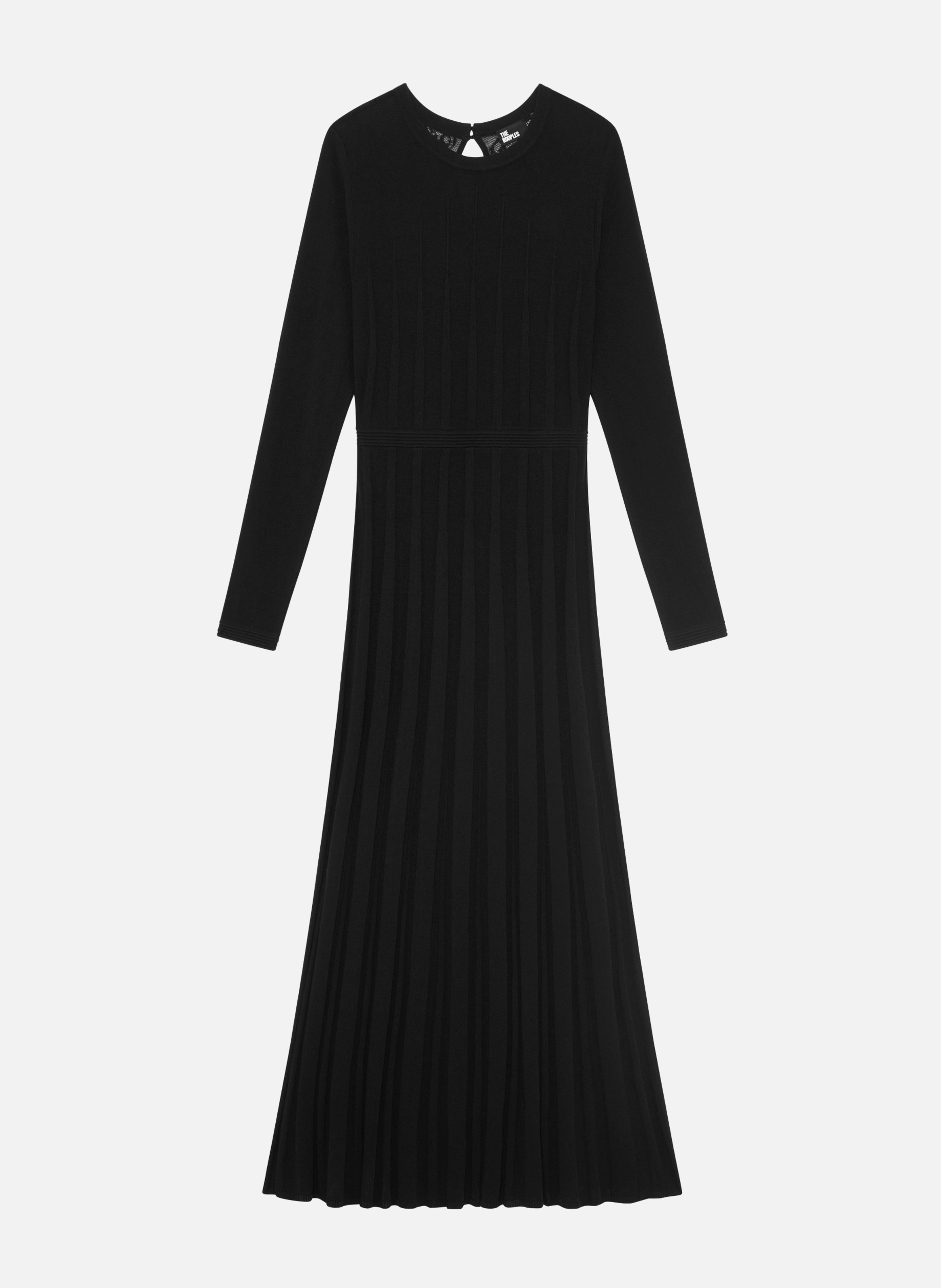 Robe longue en maille avec dentelle THE KOOPLES Noir