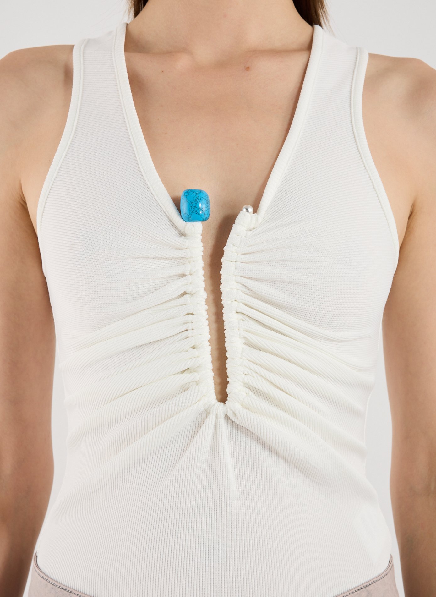 Top ajusté CHRISTOPHER ESBER Blanc