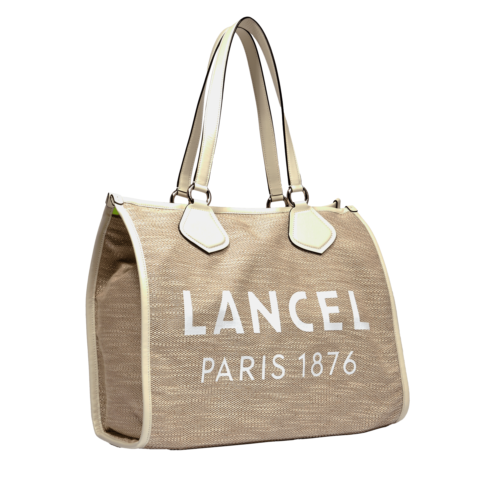 Sac cabas zippé l lancel summer tote LANCEL Beige