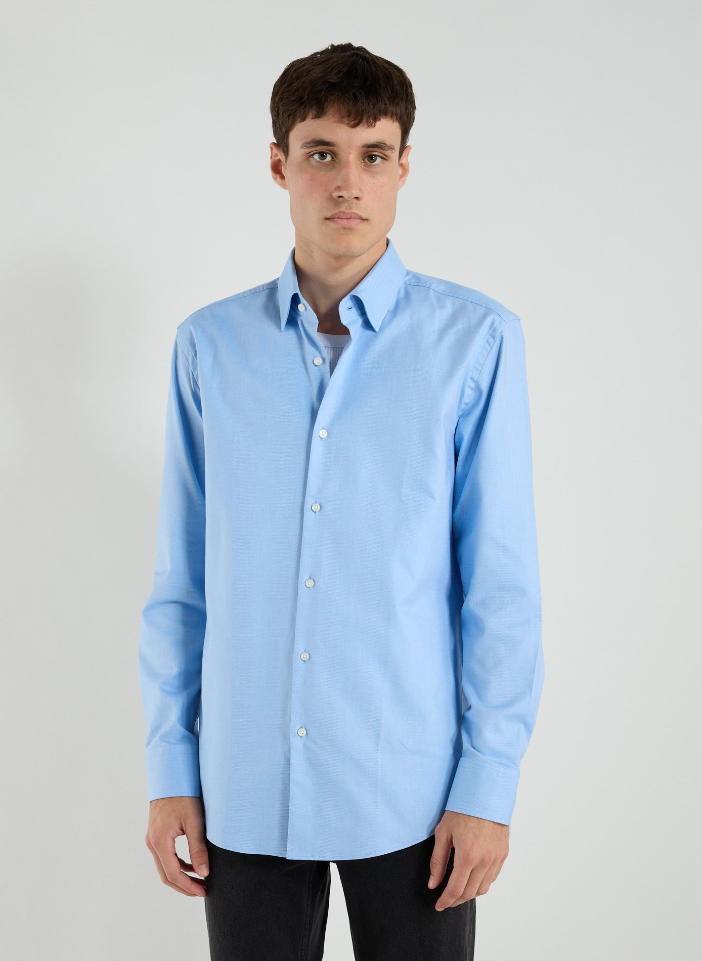 BOSS Chemise Slim Fit en popeline de coton Multicolore