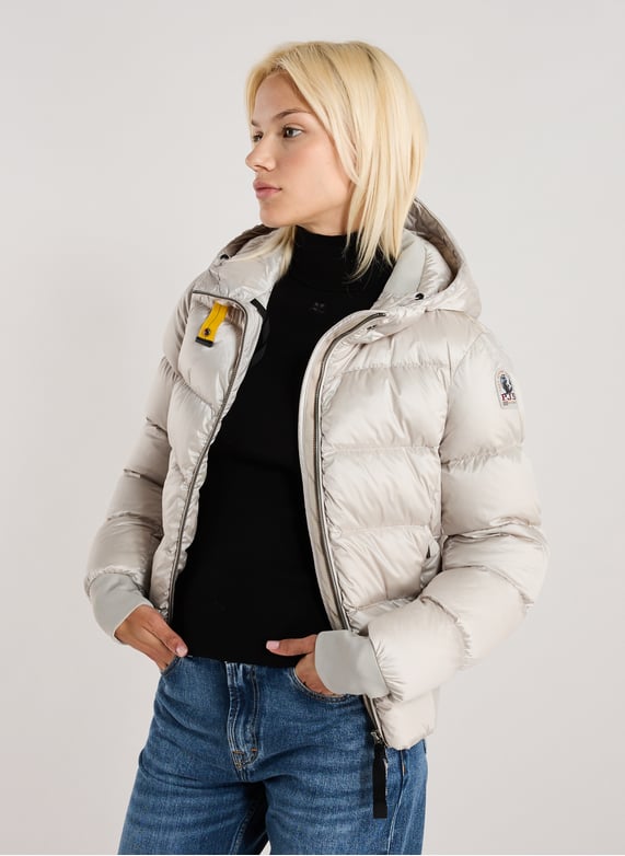 Mariah Hooded Puffer Jacket | Grey by PARAJUMPERS Mariah Hooded Puffer Jacket Grey