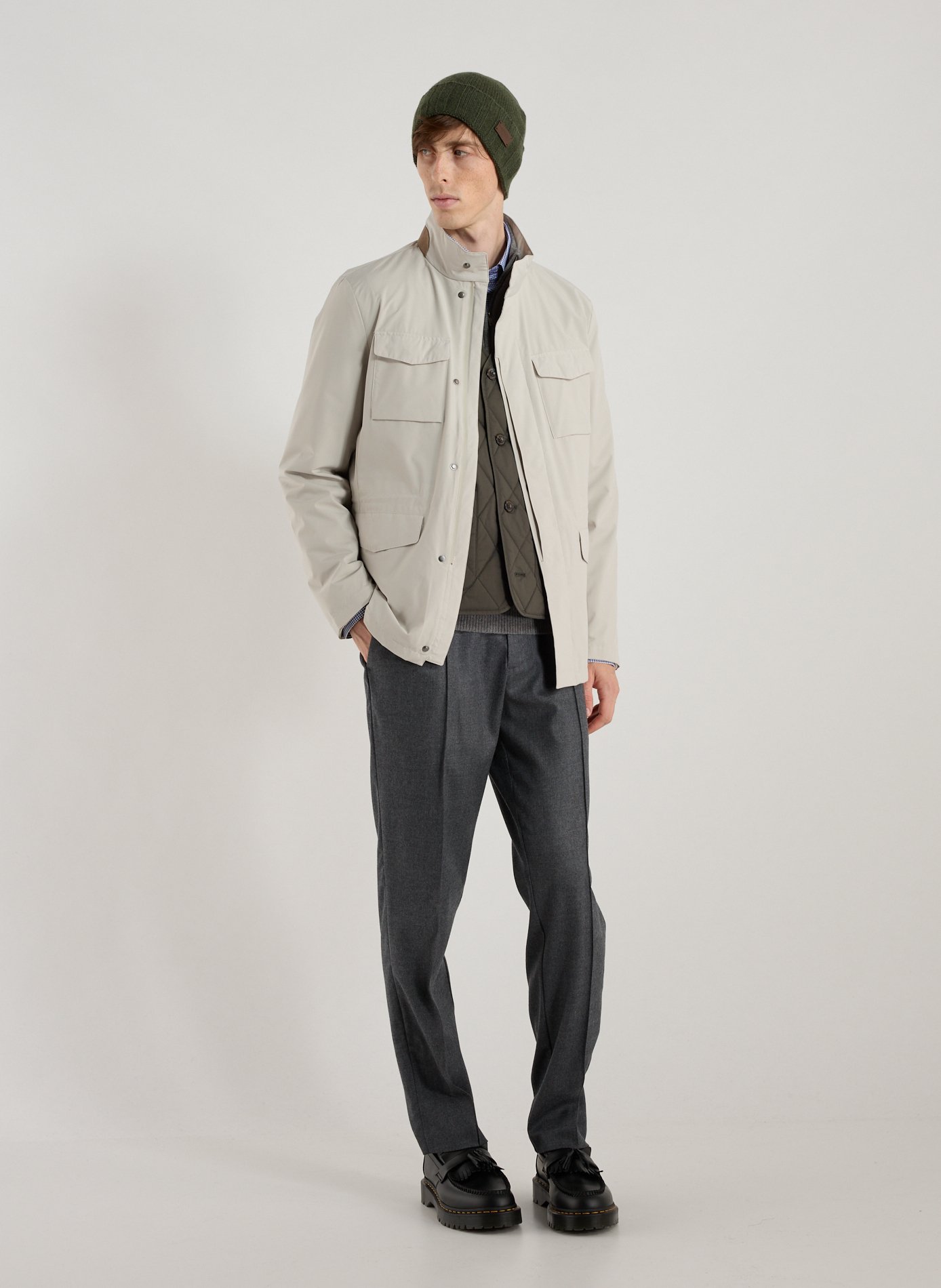Lightweight straight-fit jacket HACKETT Beige