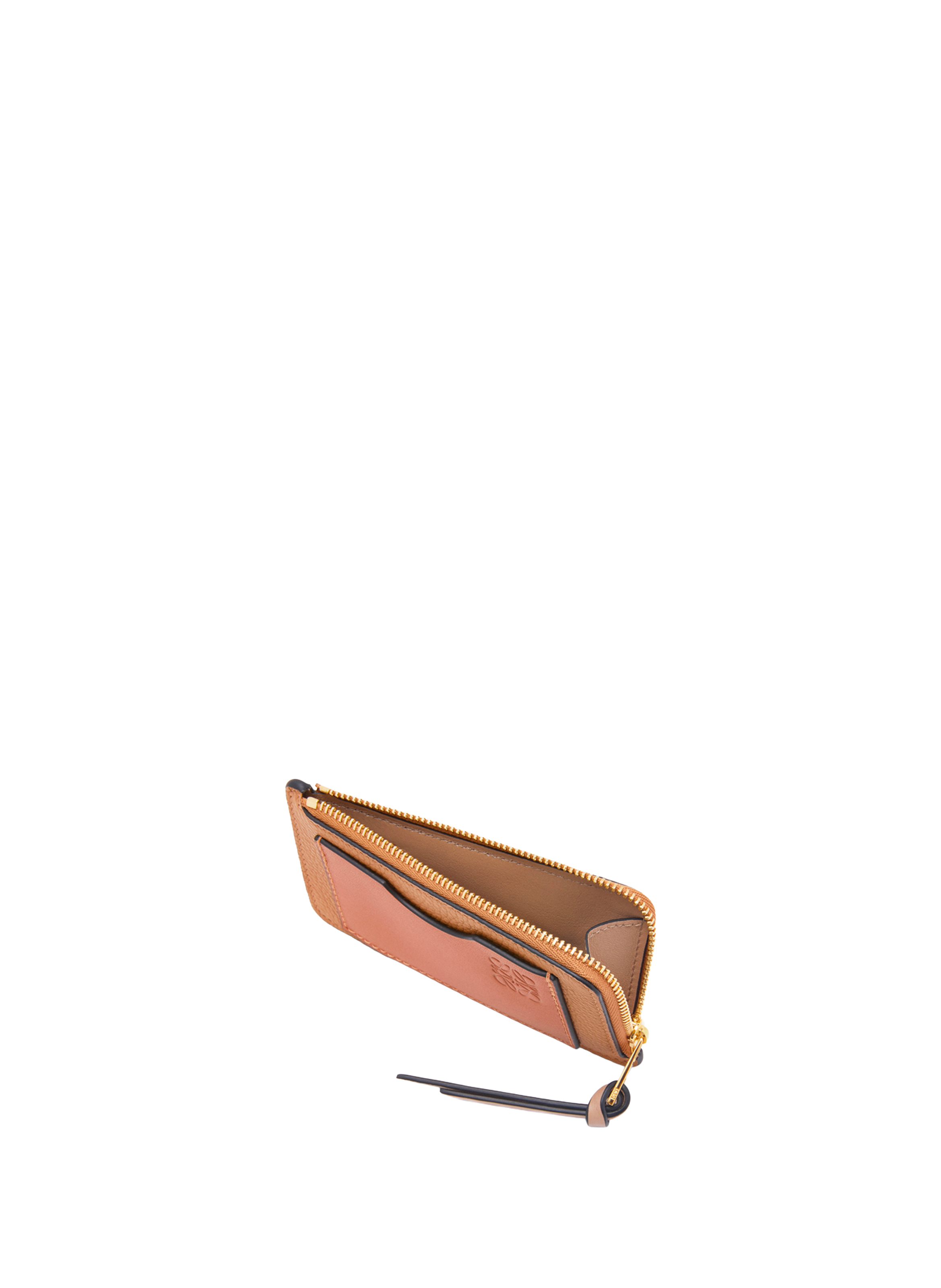 Soft grained calfskin leather coin purse LOEWE Brown