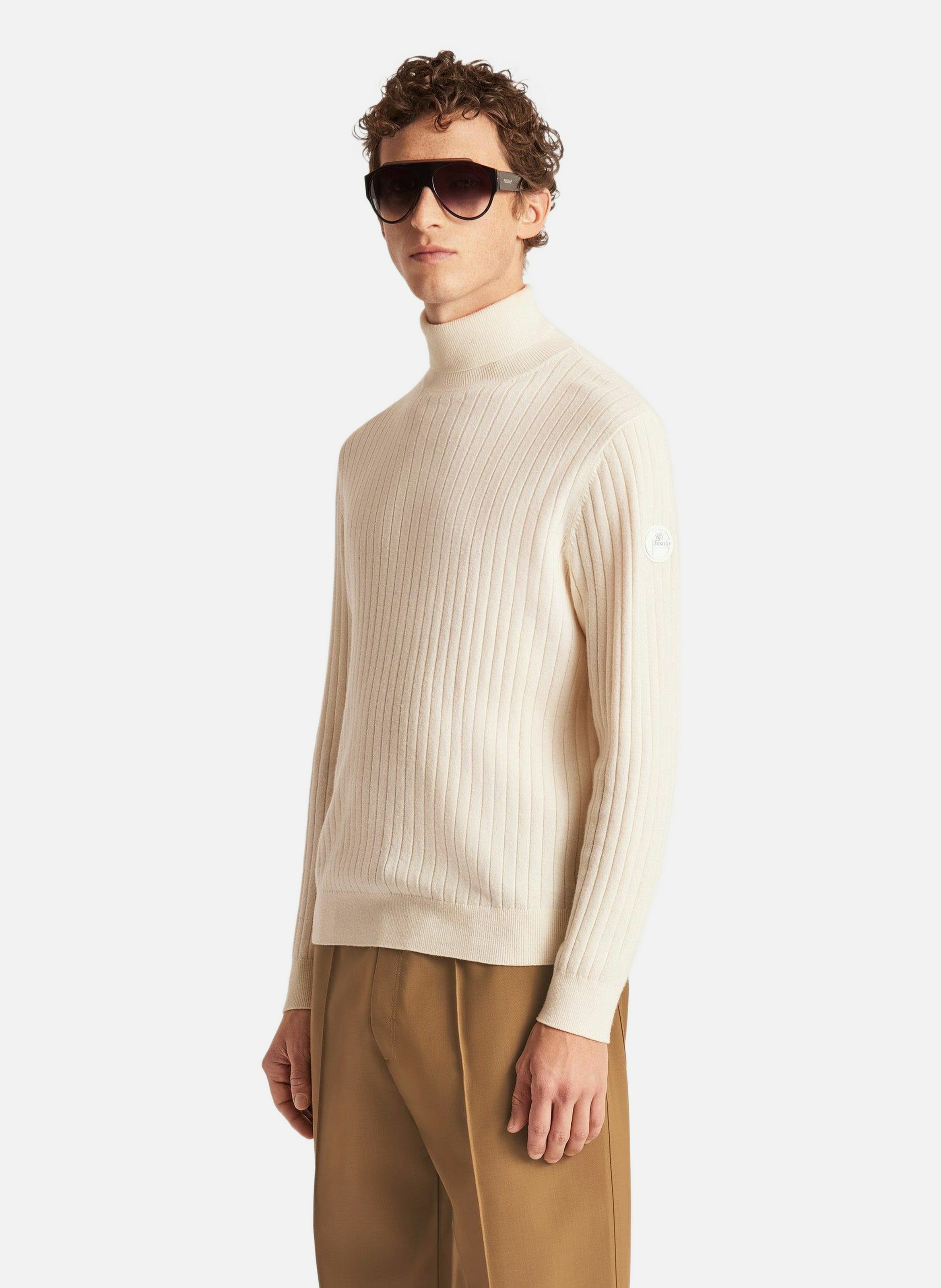 Pull armand col montant coupe ample Blanc