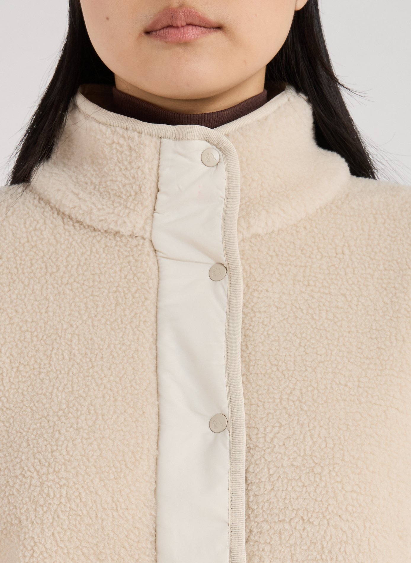Veste shearling col montant AIGLE Beige