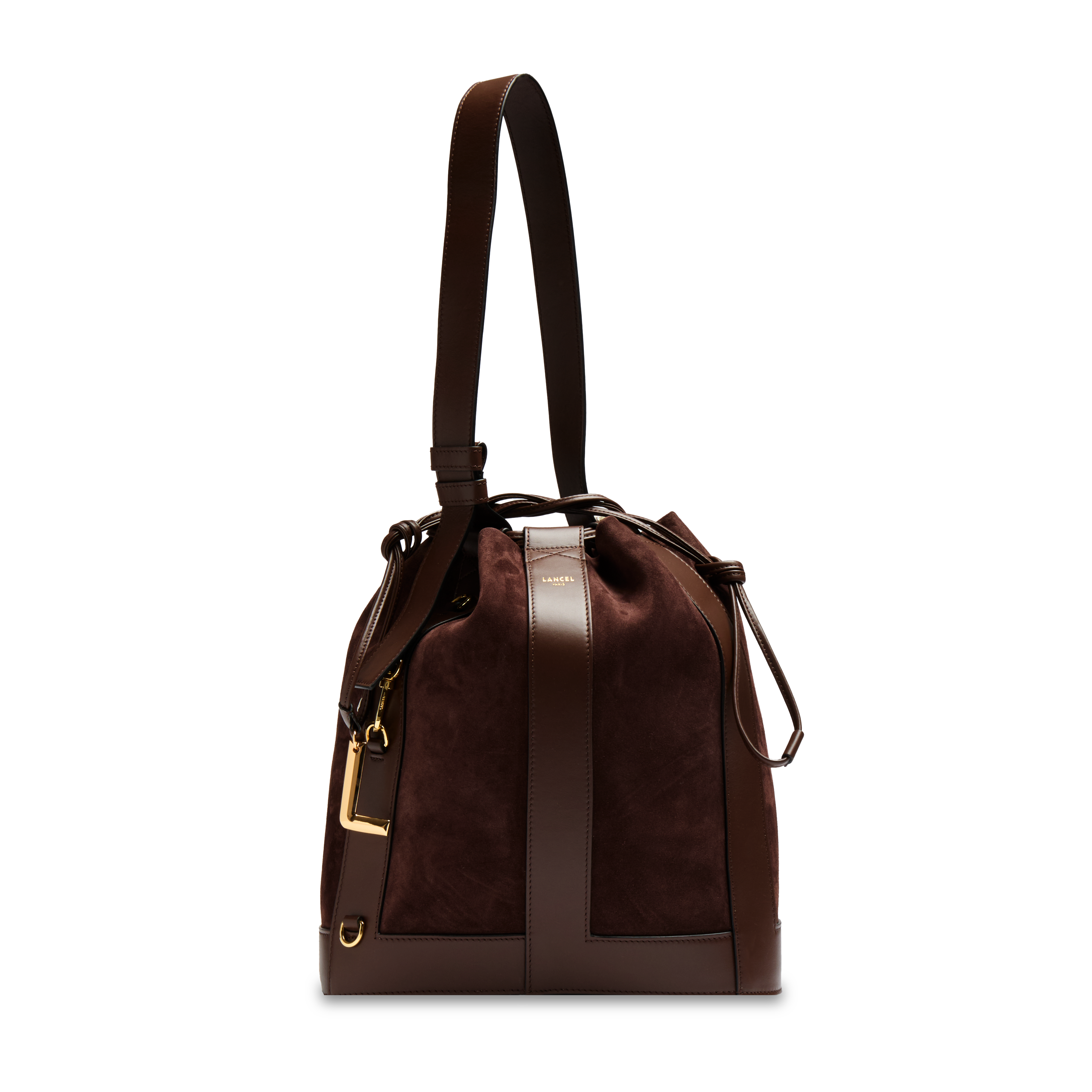 Sac seau m elles de lancel en cuir LANCEL Marron