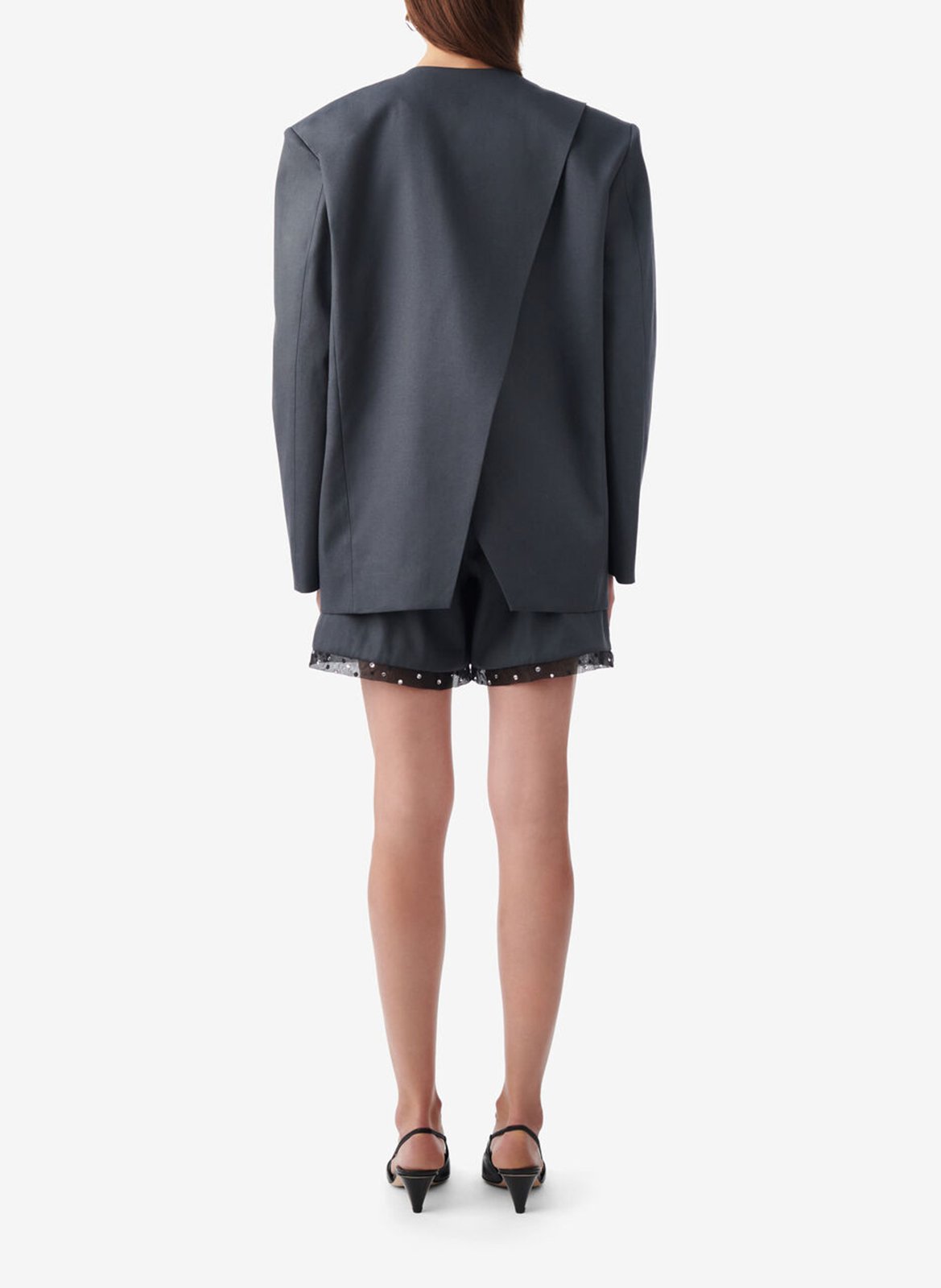 Veste tailleur col v uni sabrine IRO Gris