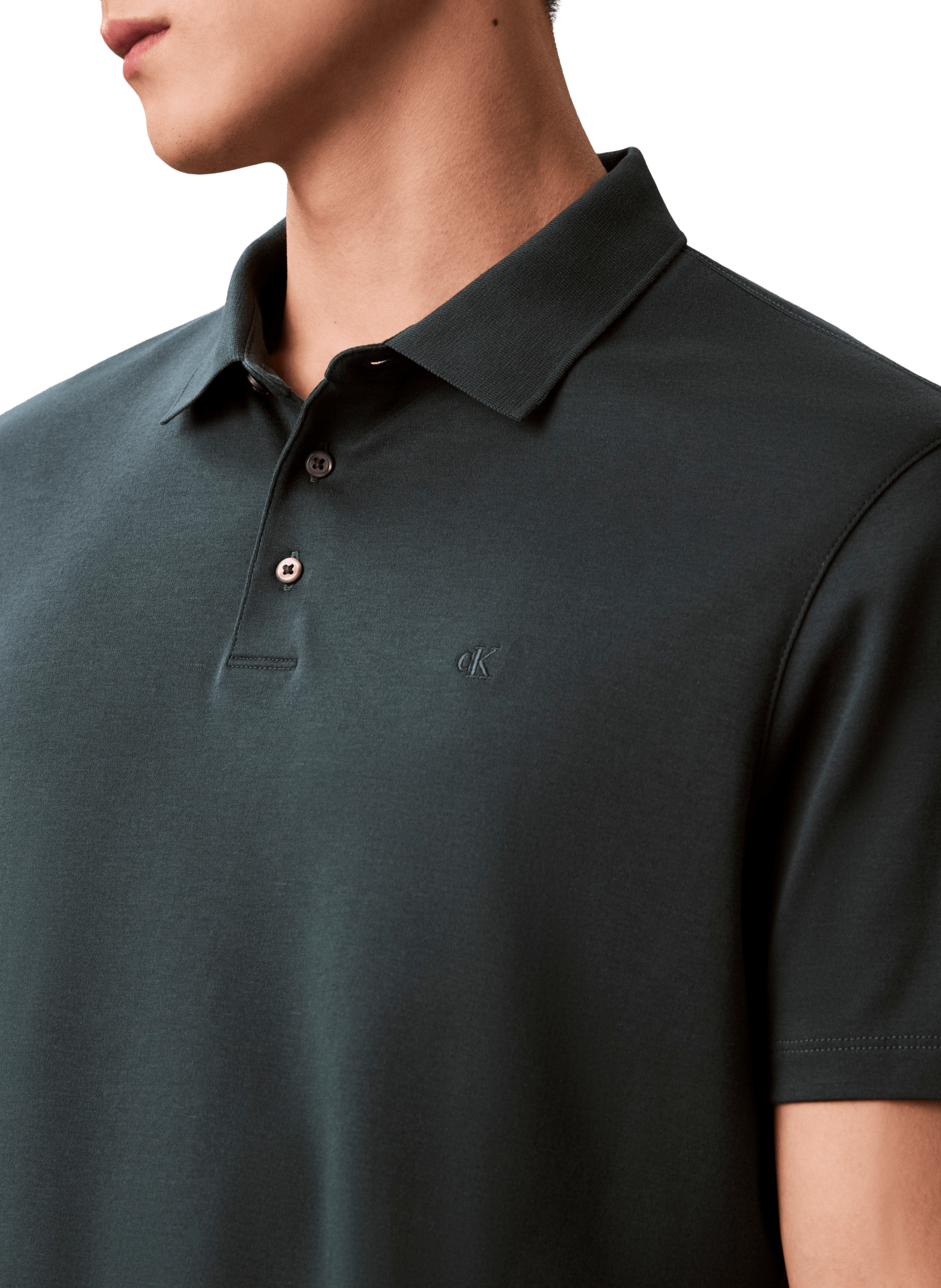 Polo en coton CALVIN KLEIN Gris