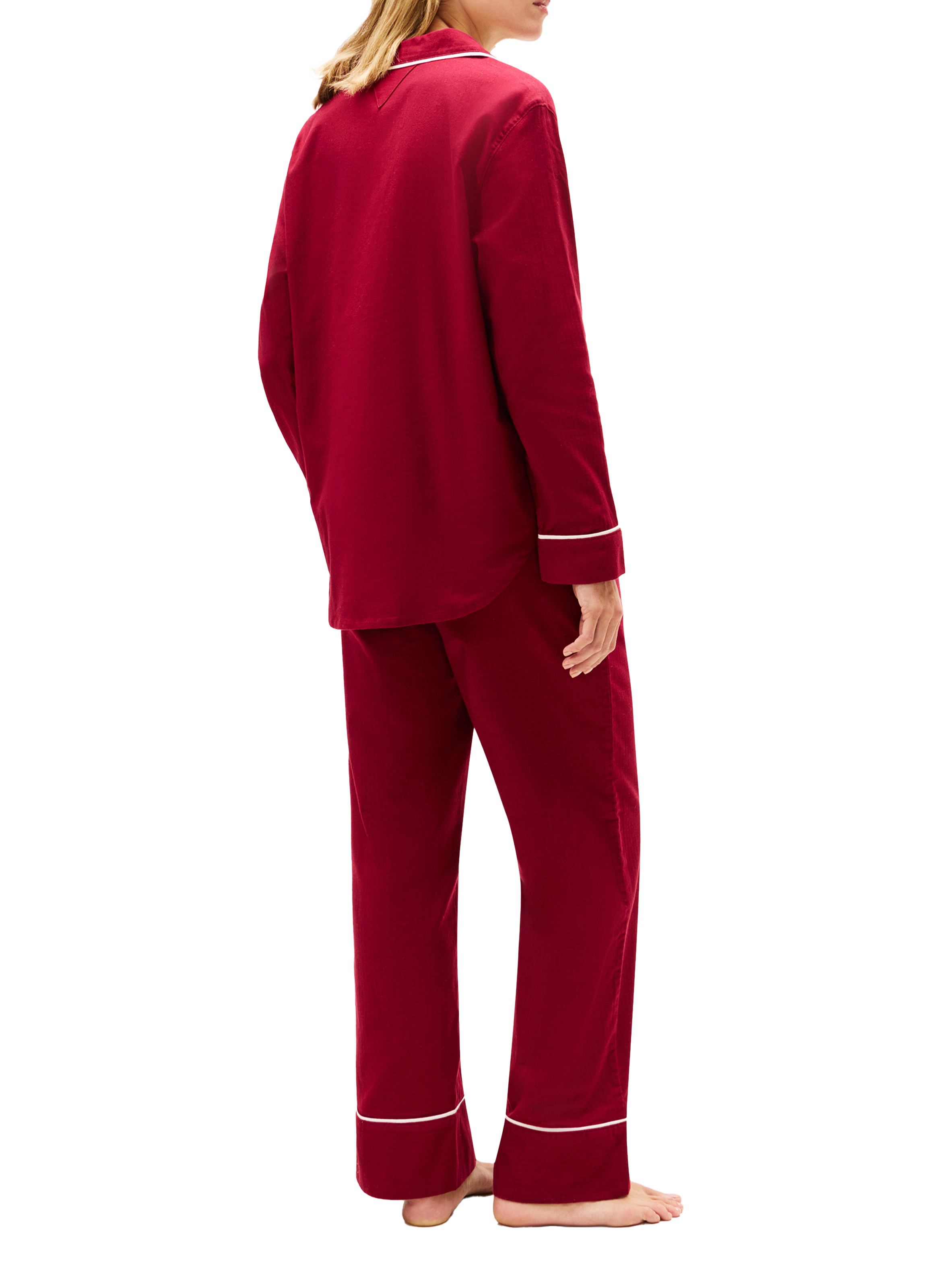 Chemise de pyjama en coton TOMMY HILFIGER Rouge