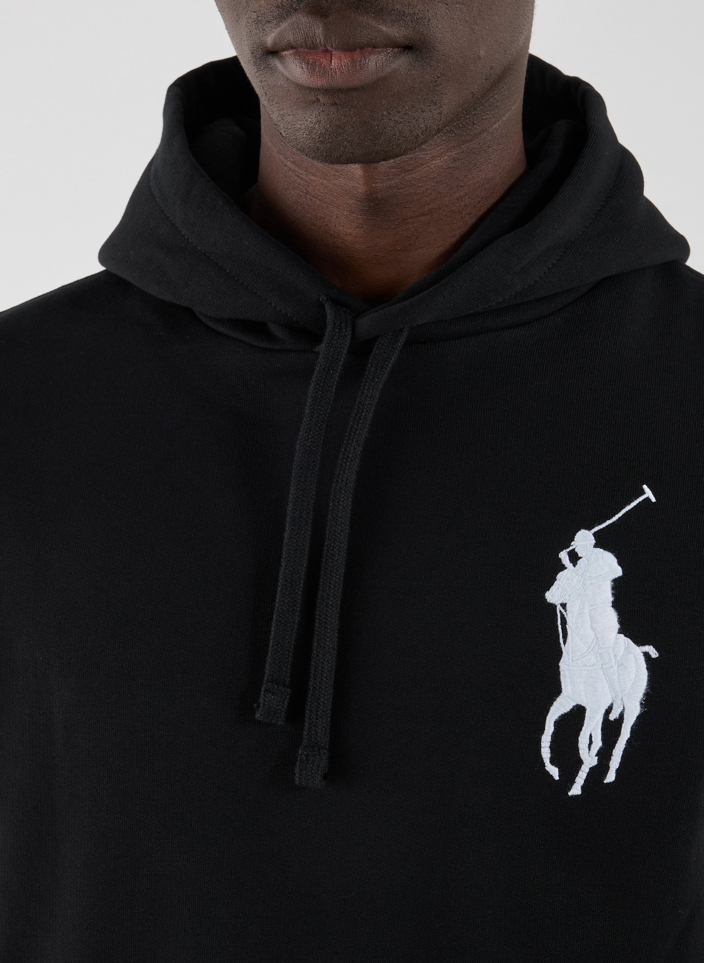 Sweat ample à capuche en coton mélangé POLO RALPH LAUREN Noir