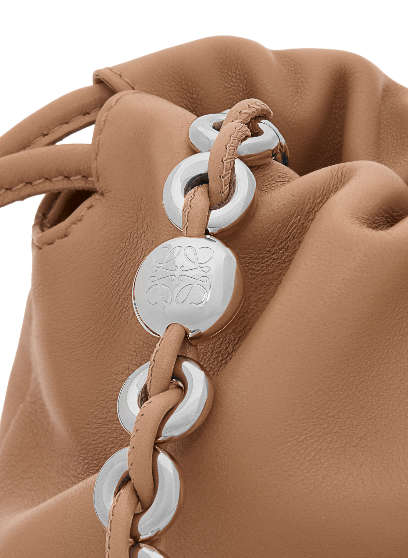 Sac Flamenco purse moyen en cuir  LOEWE Marron