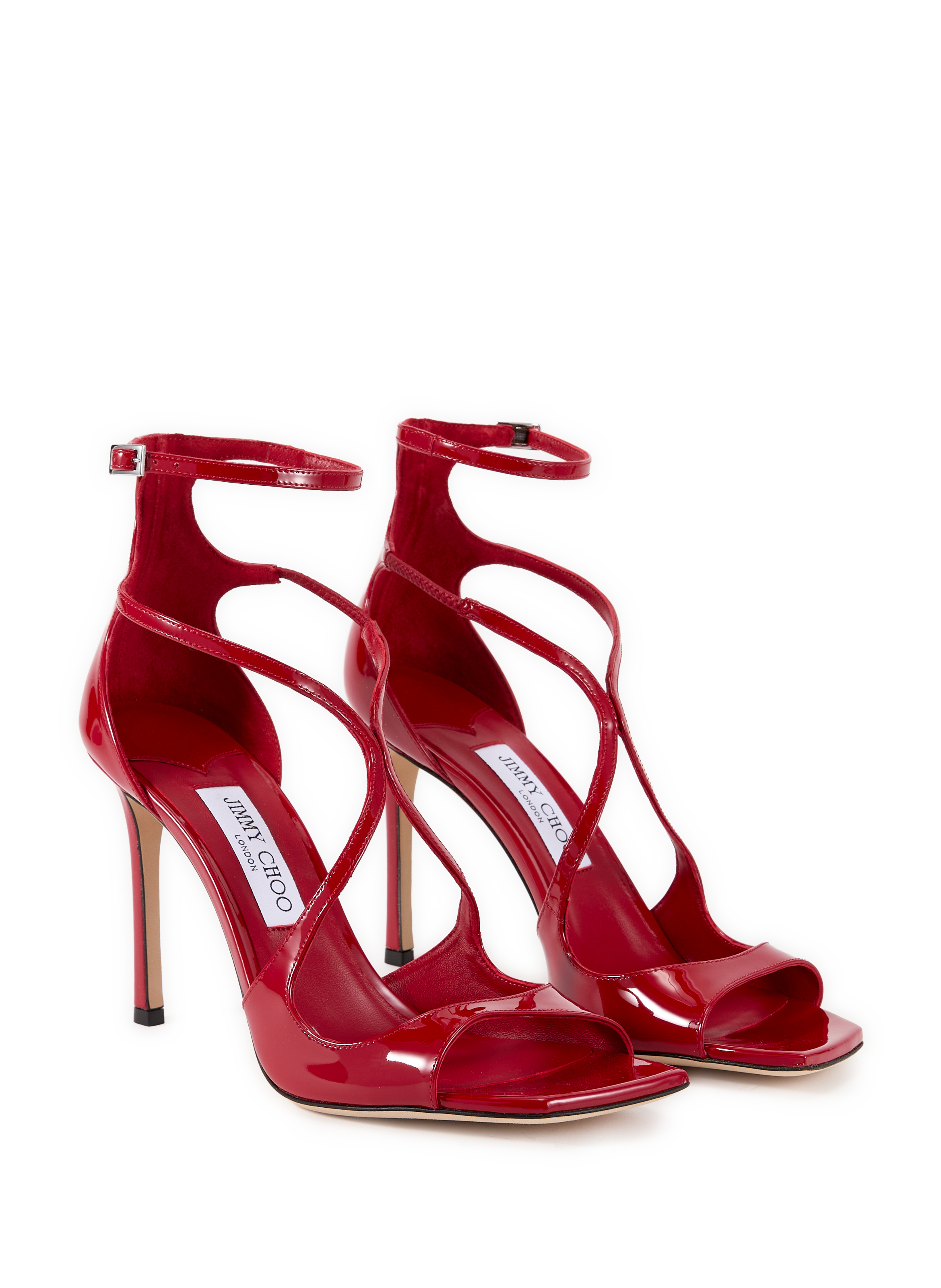 Escarpins Azia 95 en cuir JIMMY CHOO Rouge