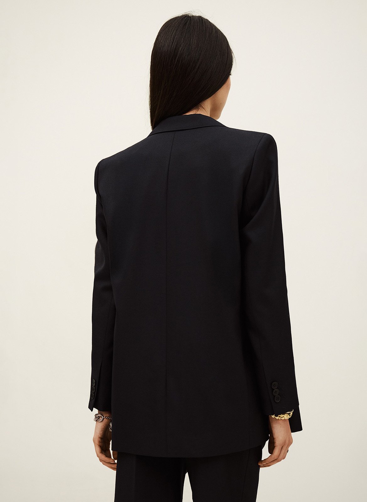 Veste de blazer droite en laine nisha BA&SH Bleu